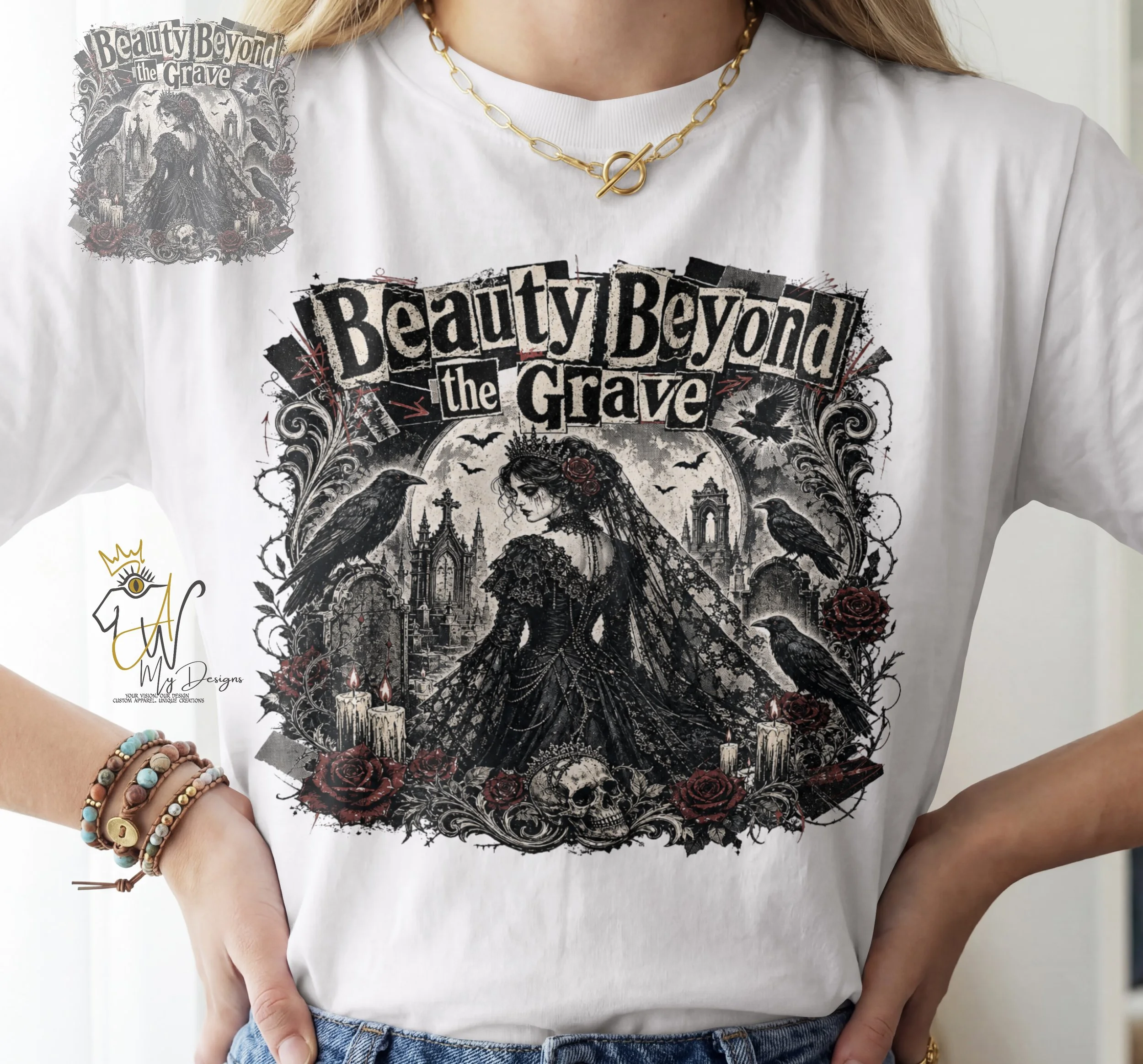 🖤Beauty Beyond the Grave Unisex Graphic T-Shirt