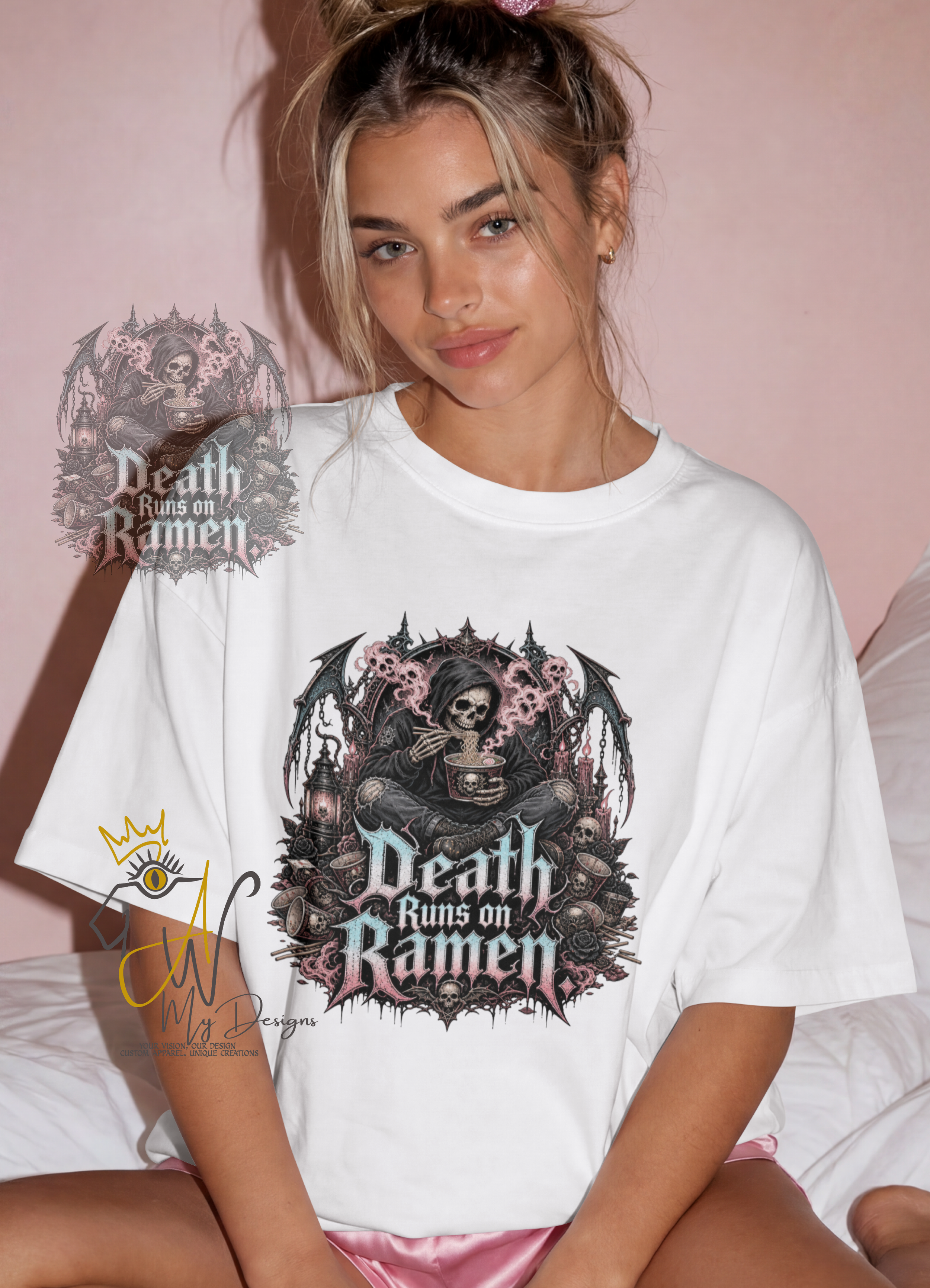 🍜💀 Death Runs on Ramen |Unisex Graphic T-Shirt