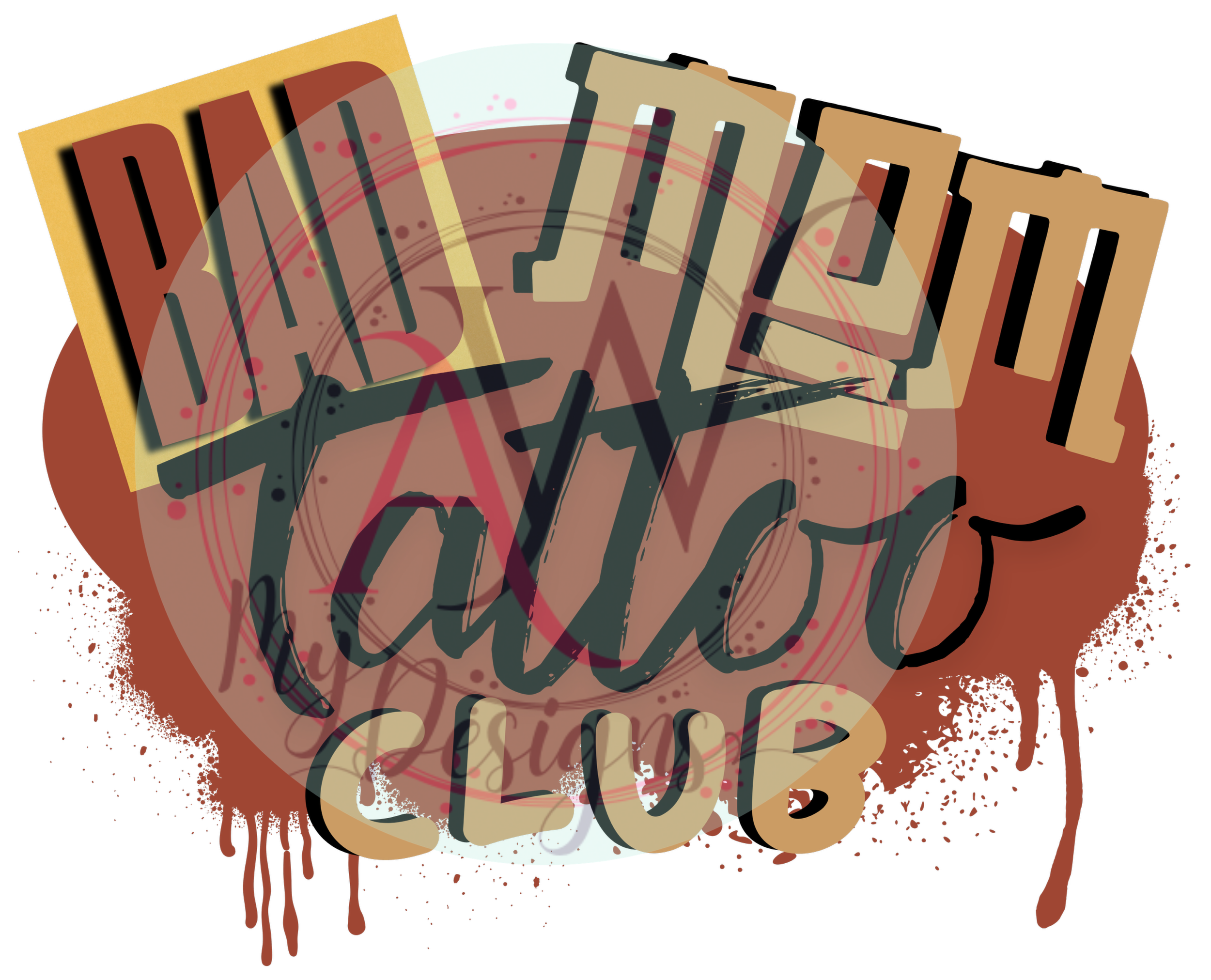 Bad mom tattoo club-1 - Merch by Amazon T-Shirt (1).png (Copy)