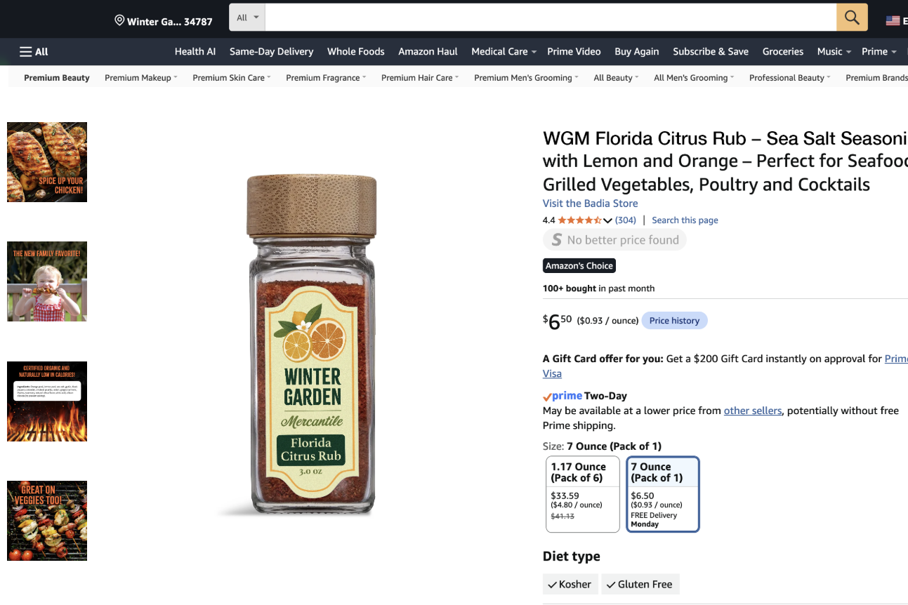Winter Garden Mercantile, Amazon Case Study