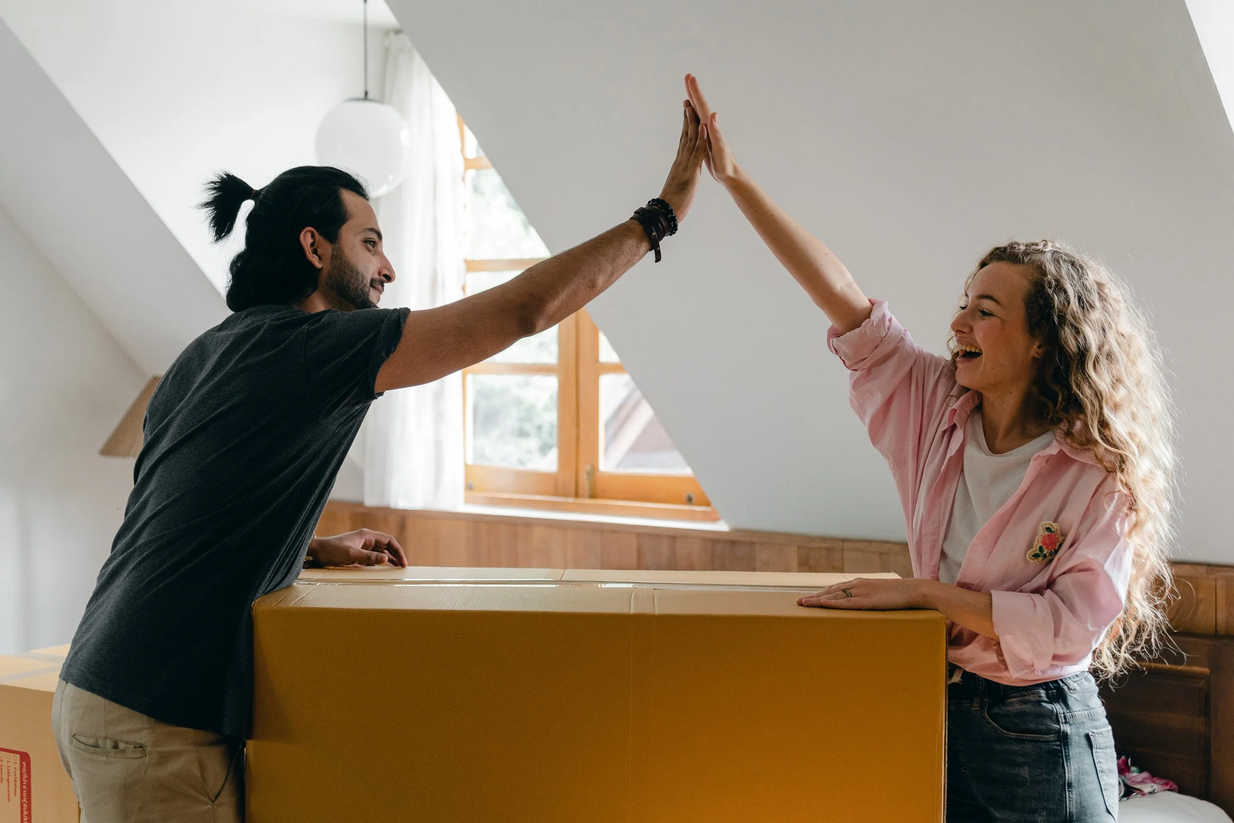 Clients that are happy because they hired help to organize their home