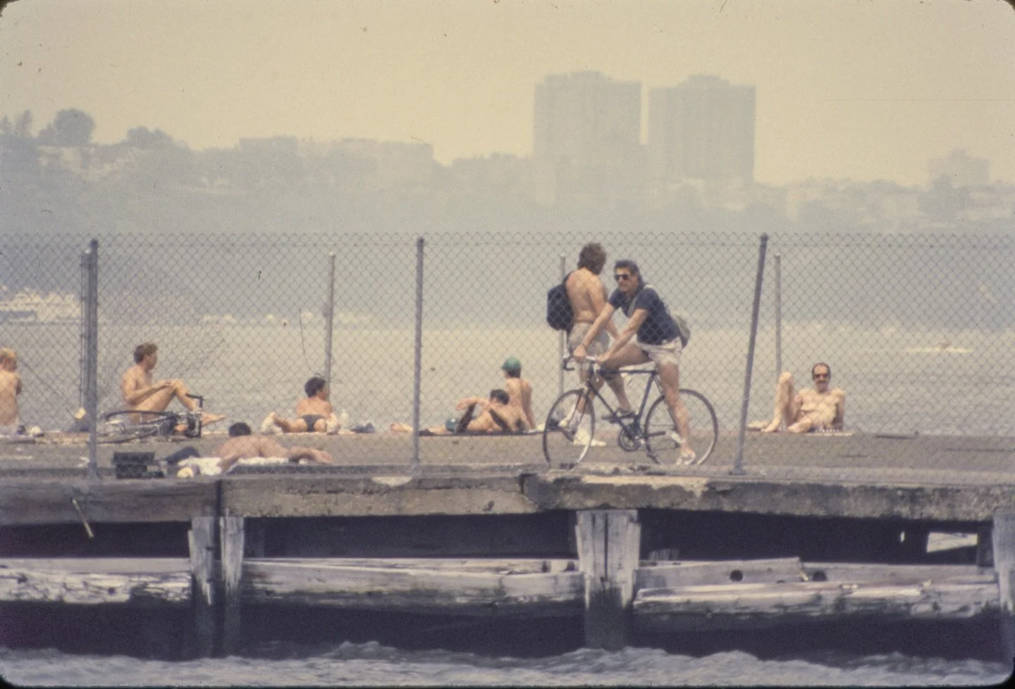 Quietly longing for a warm summer day&hellip; Here is Hotel Wicker&rsquo;s building in the 1970s beyond the gay piers, second on the right. 

Photo by Frank Hallam, courtesy LGBT Center National History Archives @friendsofthearchive