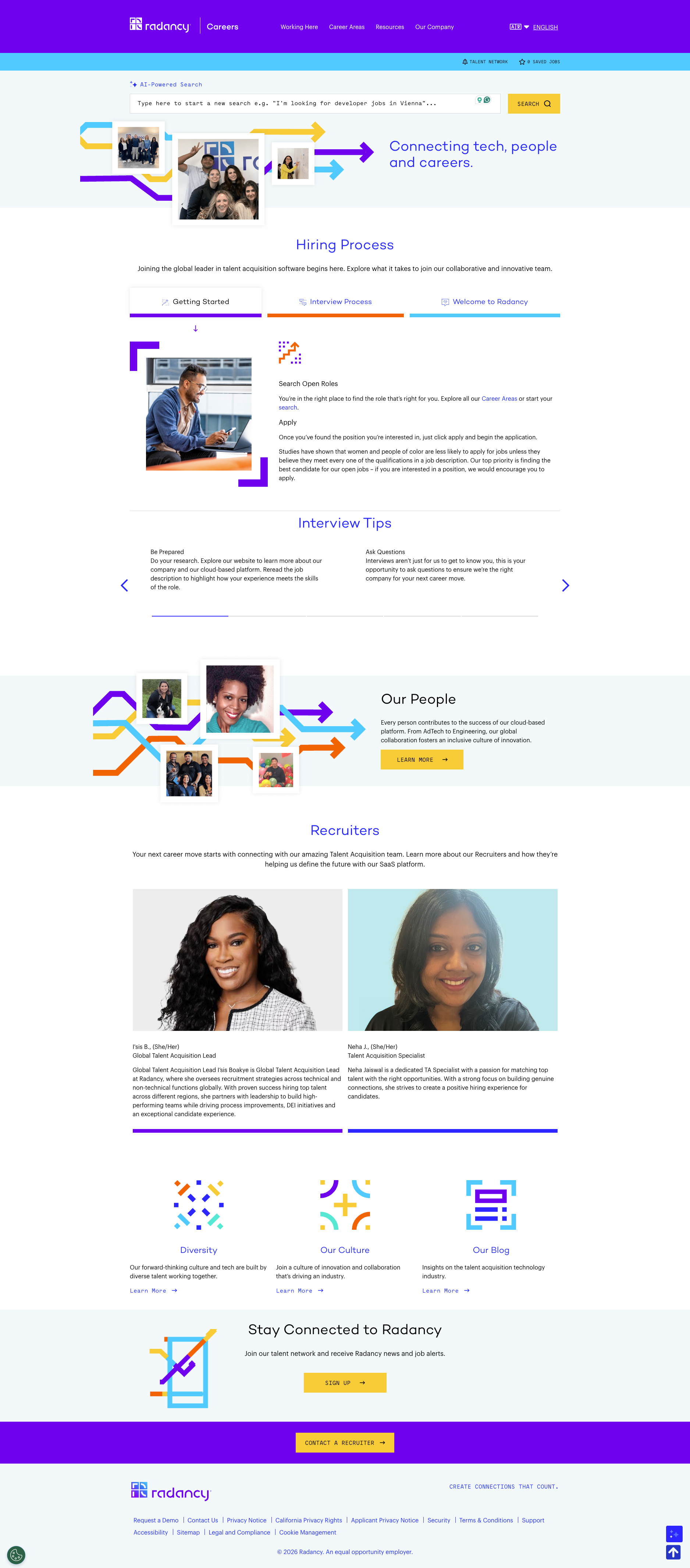 Career Site - Hiring Process Page