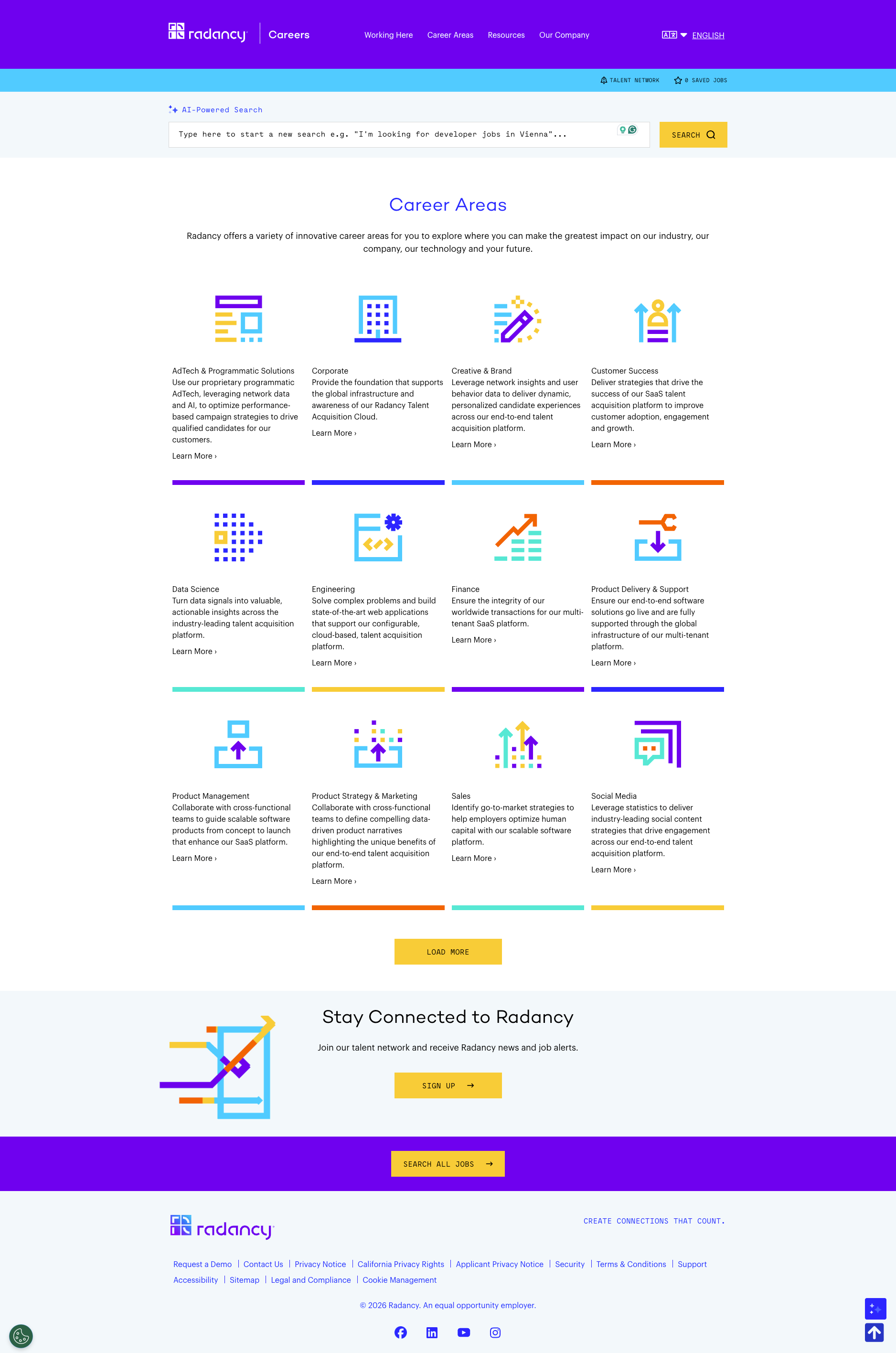 Career Site - Career Areas