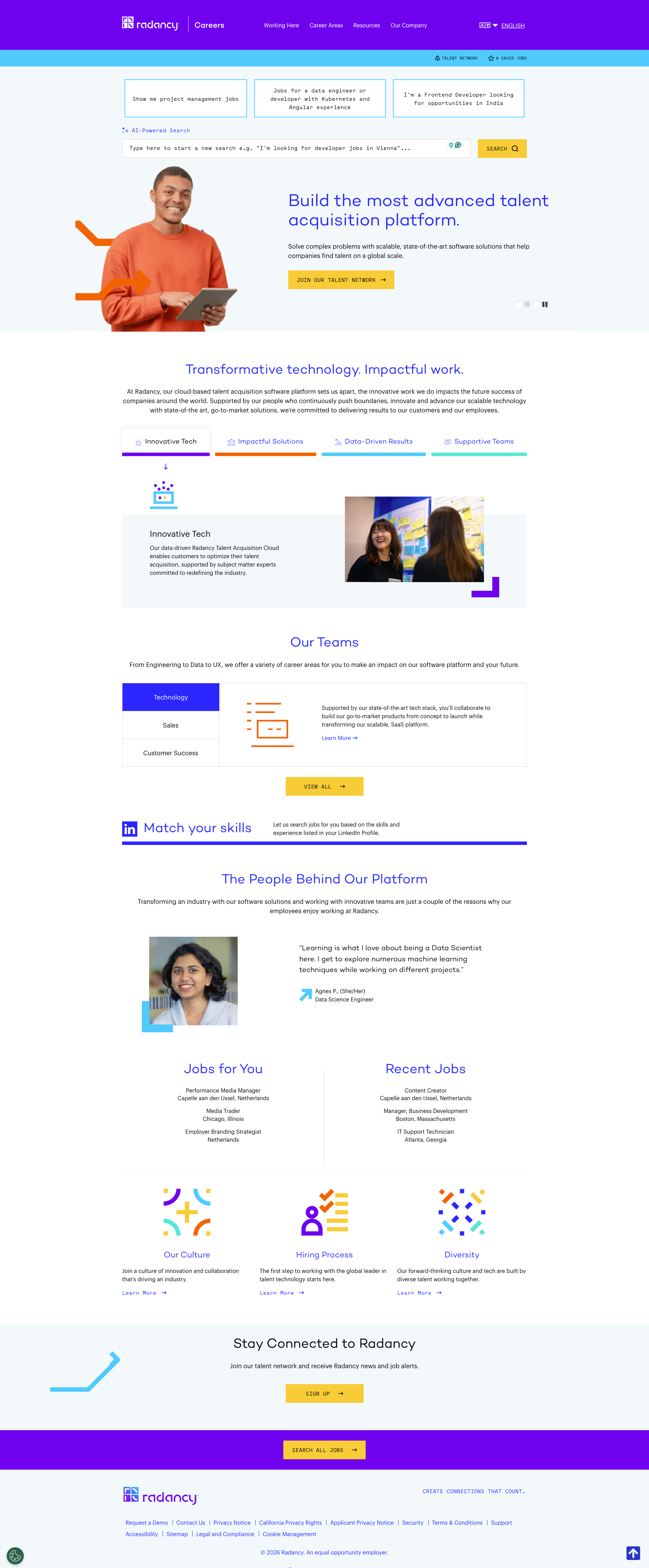 Career Site Home Page