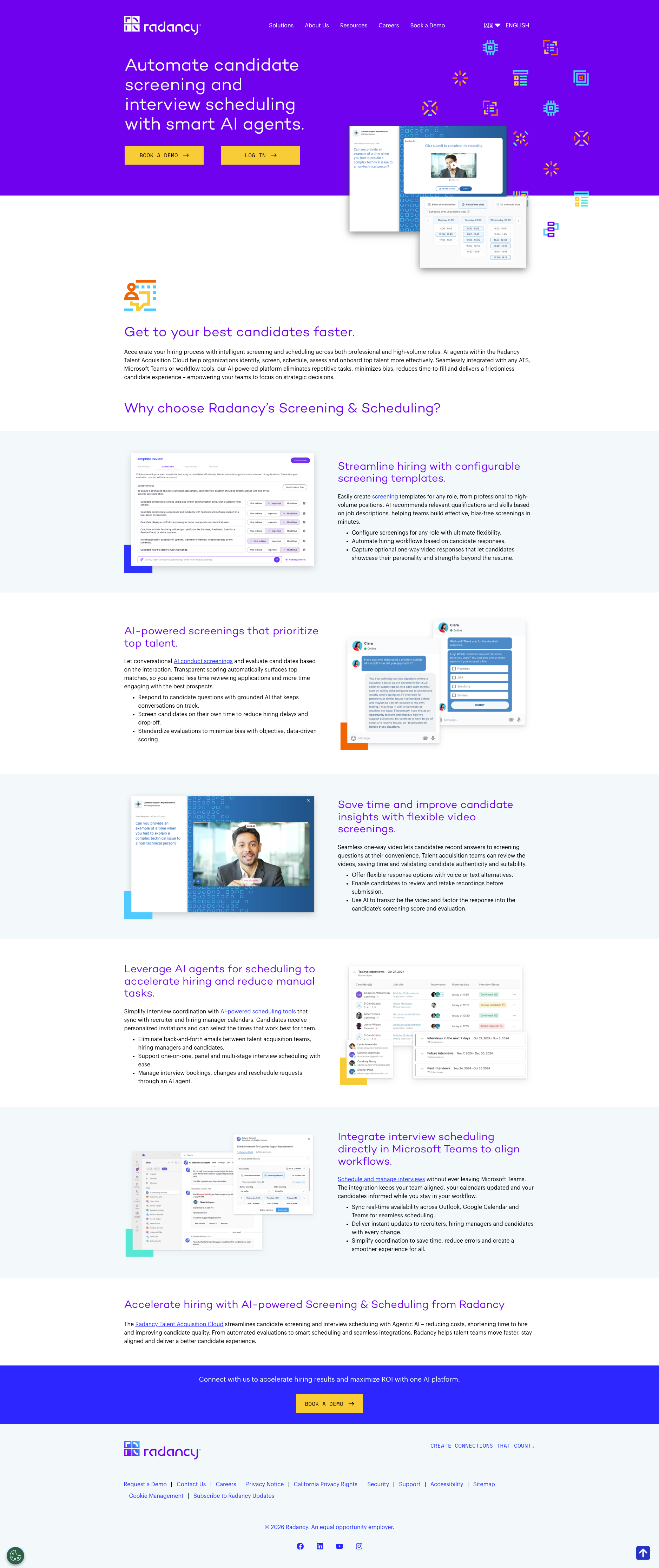AI Screening & Scheduling Page
