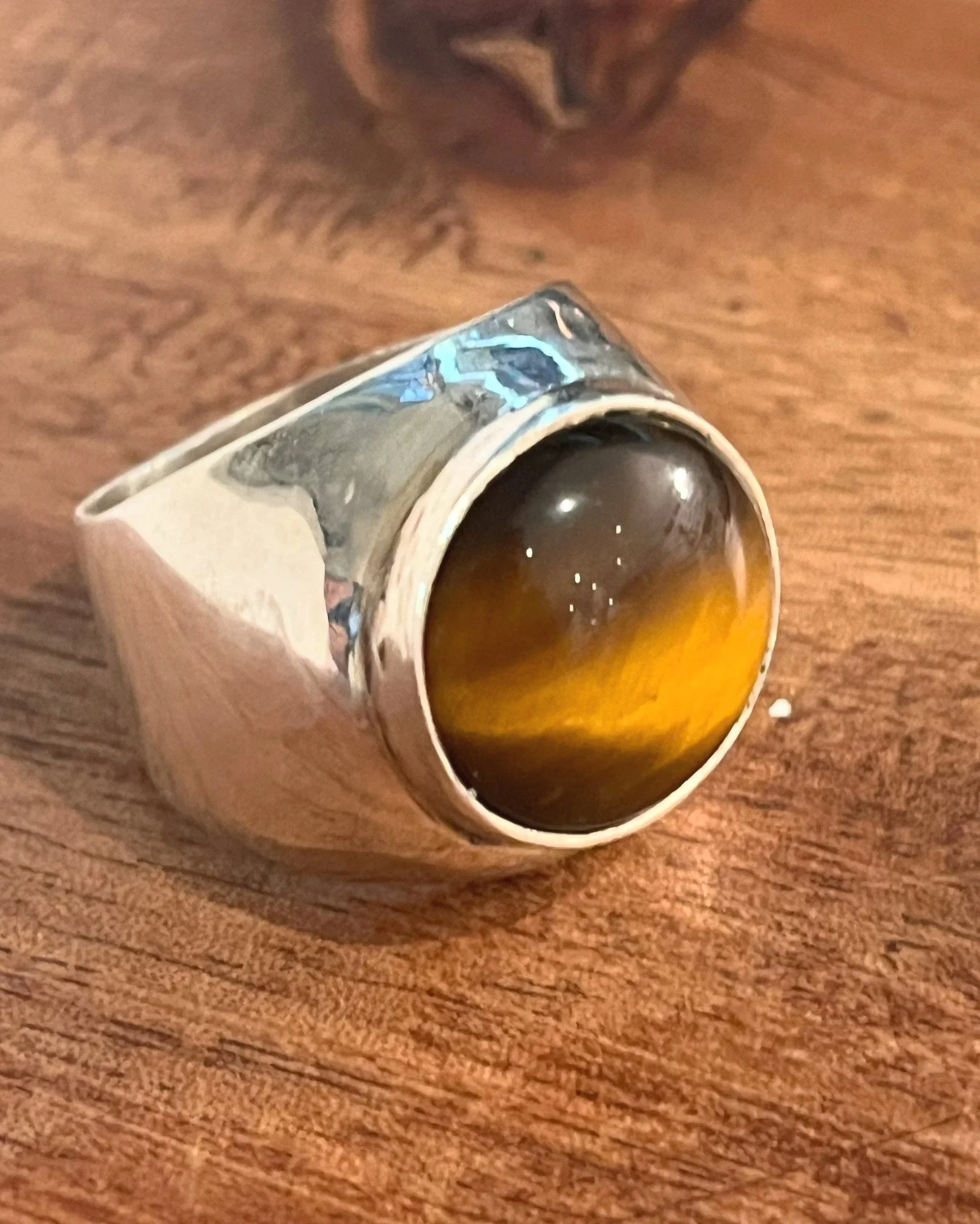 Tiger's Eye Signet Ring
