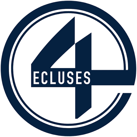 Logo du groupe de télévision France 4 avec le texte "Ecluses".