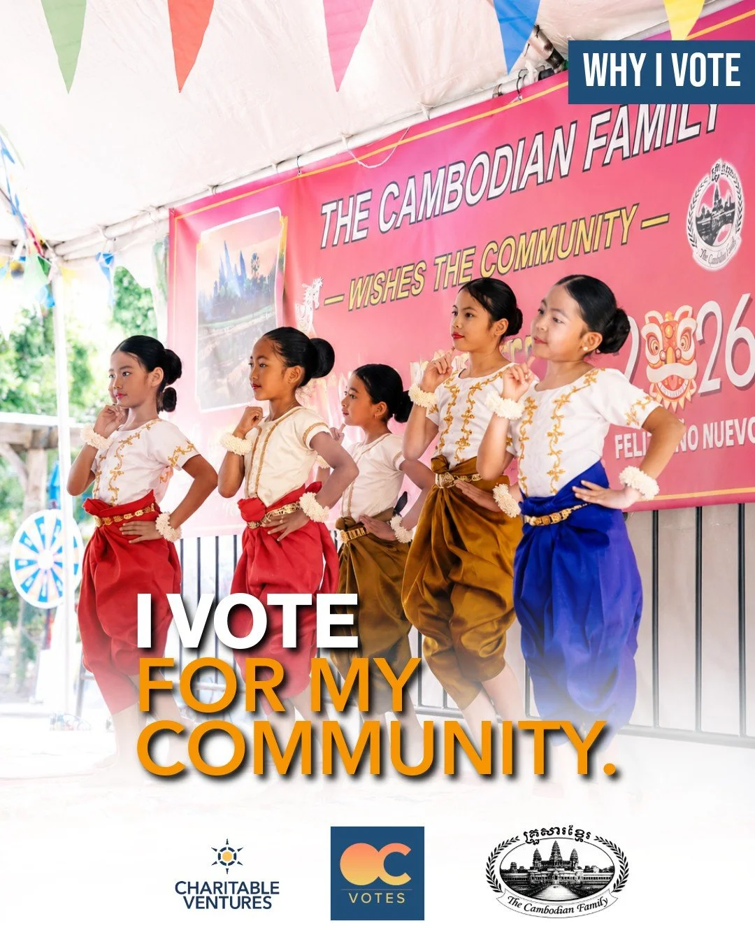Community is where culture, family, and tradition come together. The Cambodian Family works to promote social health for refugee and immigrant families, helping them create health and well-being in their lives. Voting is how we make sure our communit