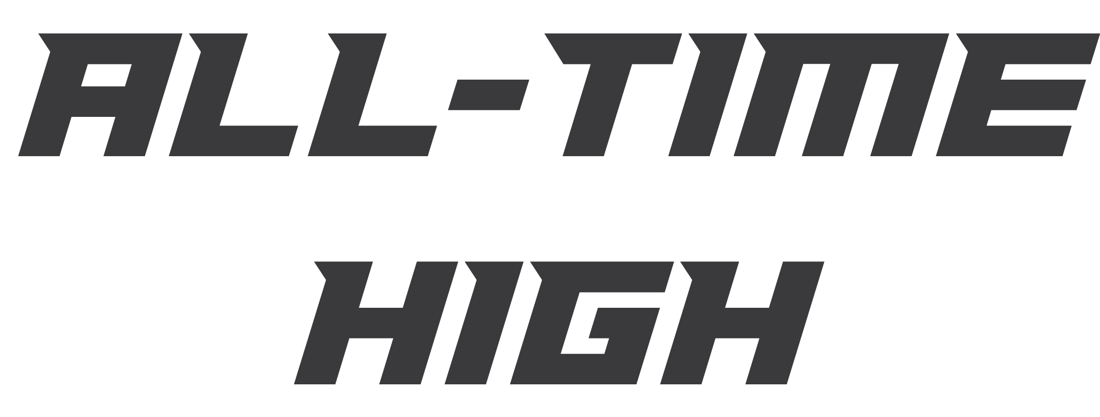 Bold gray text on a black background that reads 'Speed to High'.