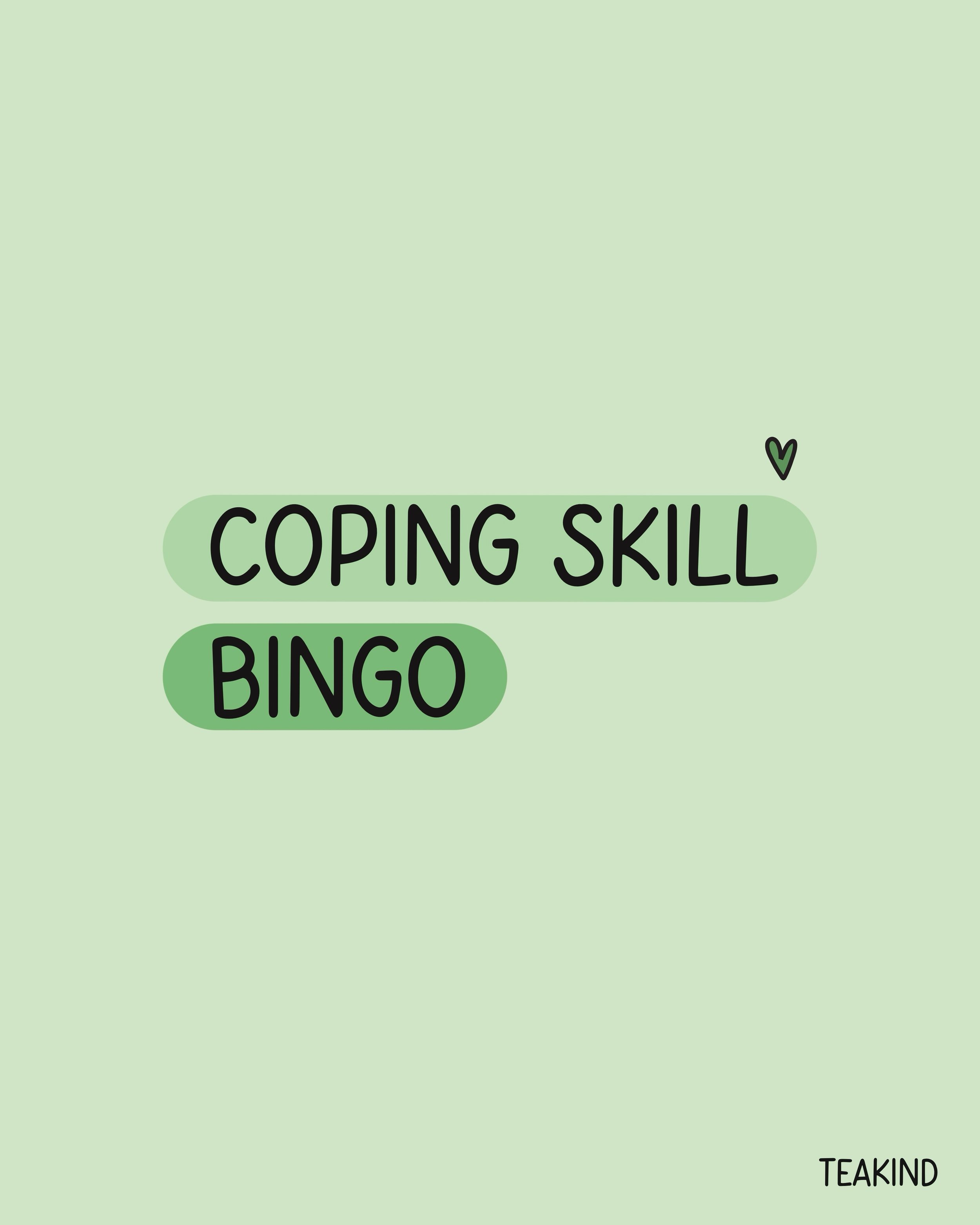 COPING SKILL BINGO 📝🩷

Coping skill bingo is a great way to try out new coping skills and to help you figure out what skills work best for you so you know what to reach for next time you need to use your skills. 

And I&rsquo;ve created a free to d