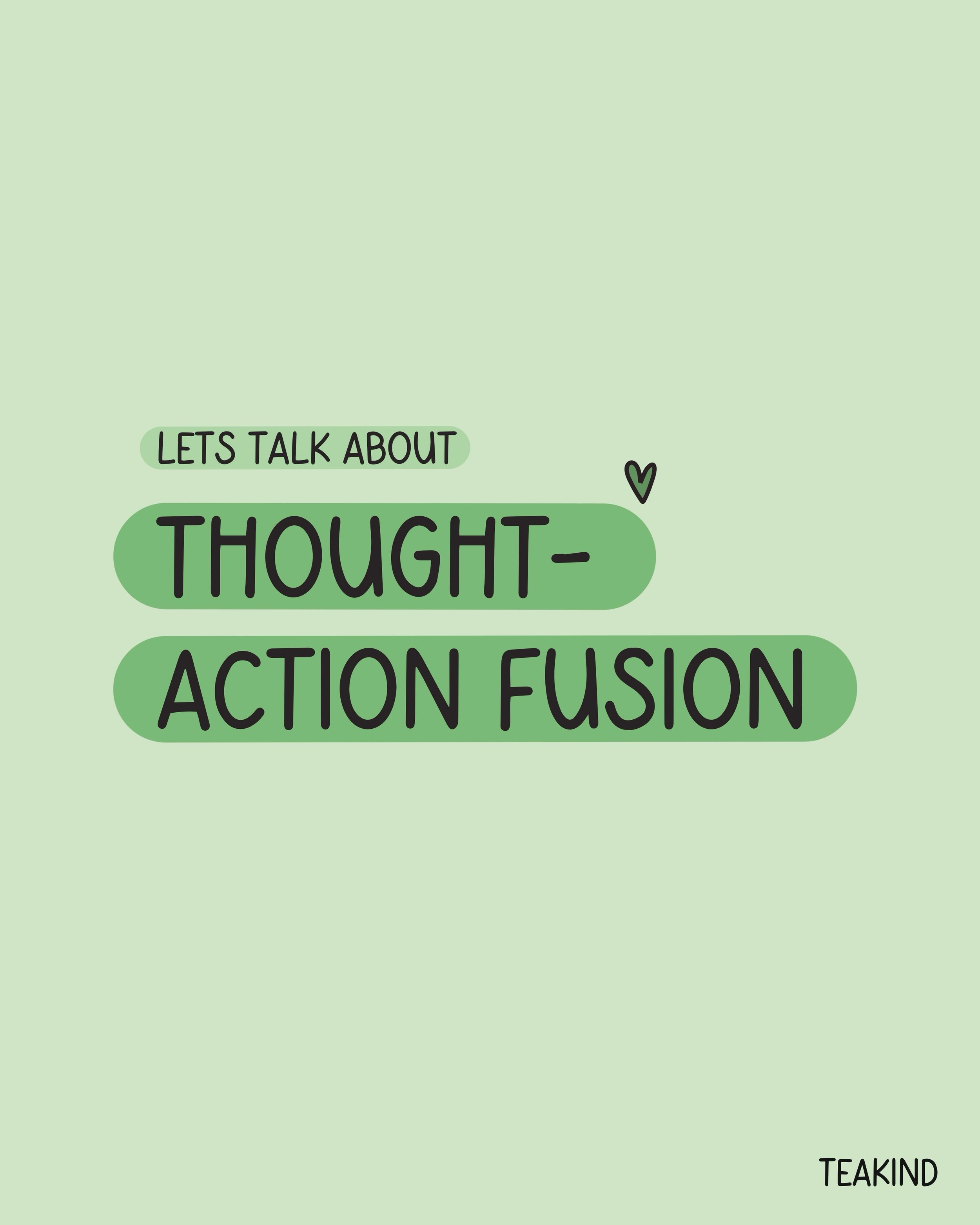 THOUGHT-ACTION FUSION 🧠

Thought-action fusion is a type of magical thinking (more on magical thinking to come soon) and creates the belief that our thoughts hold much more power than they actually have. This might be that thinking about something m