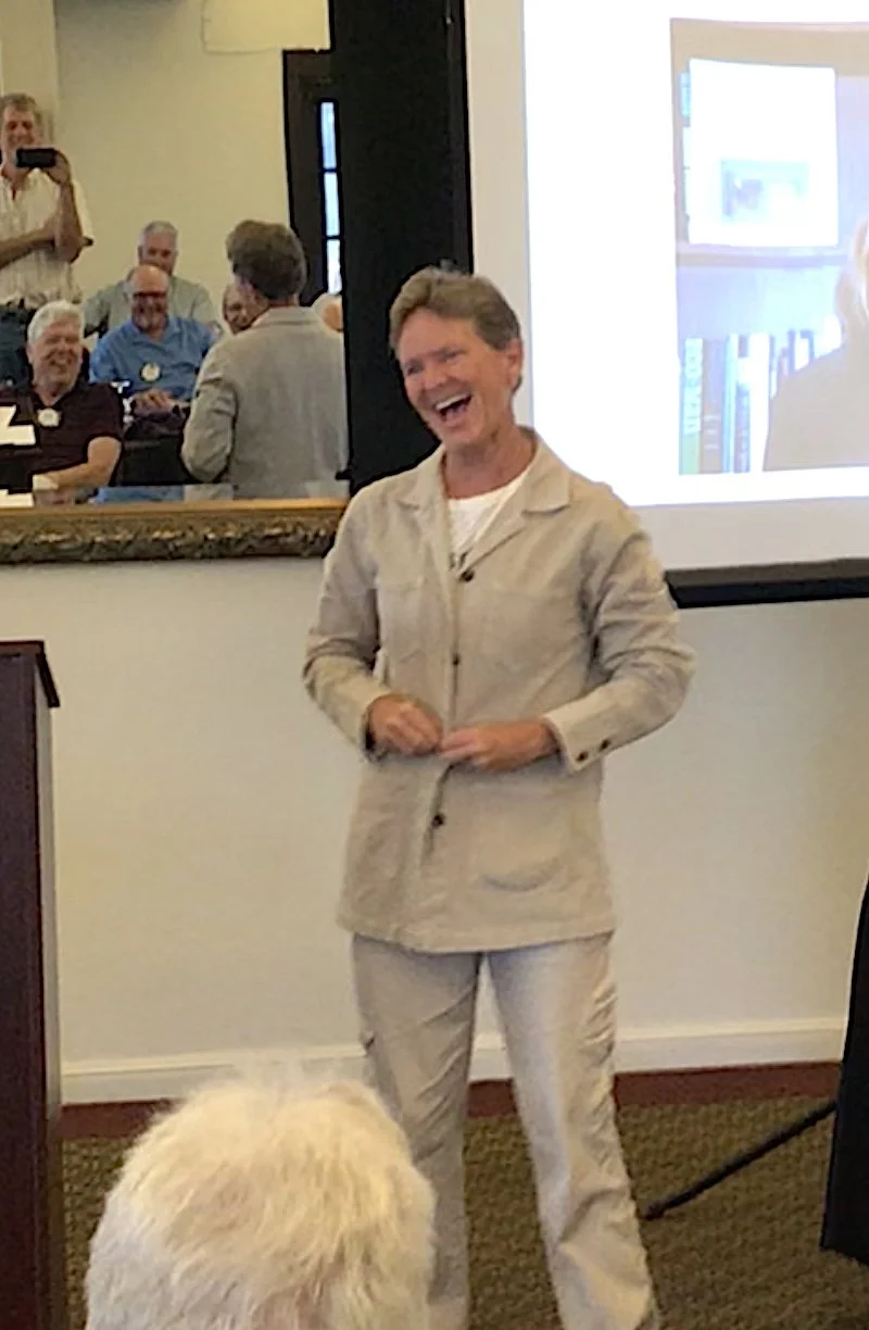 Rae Raptor speaking to Rotary Club