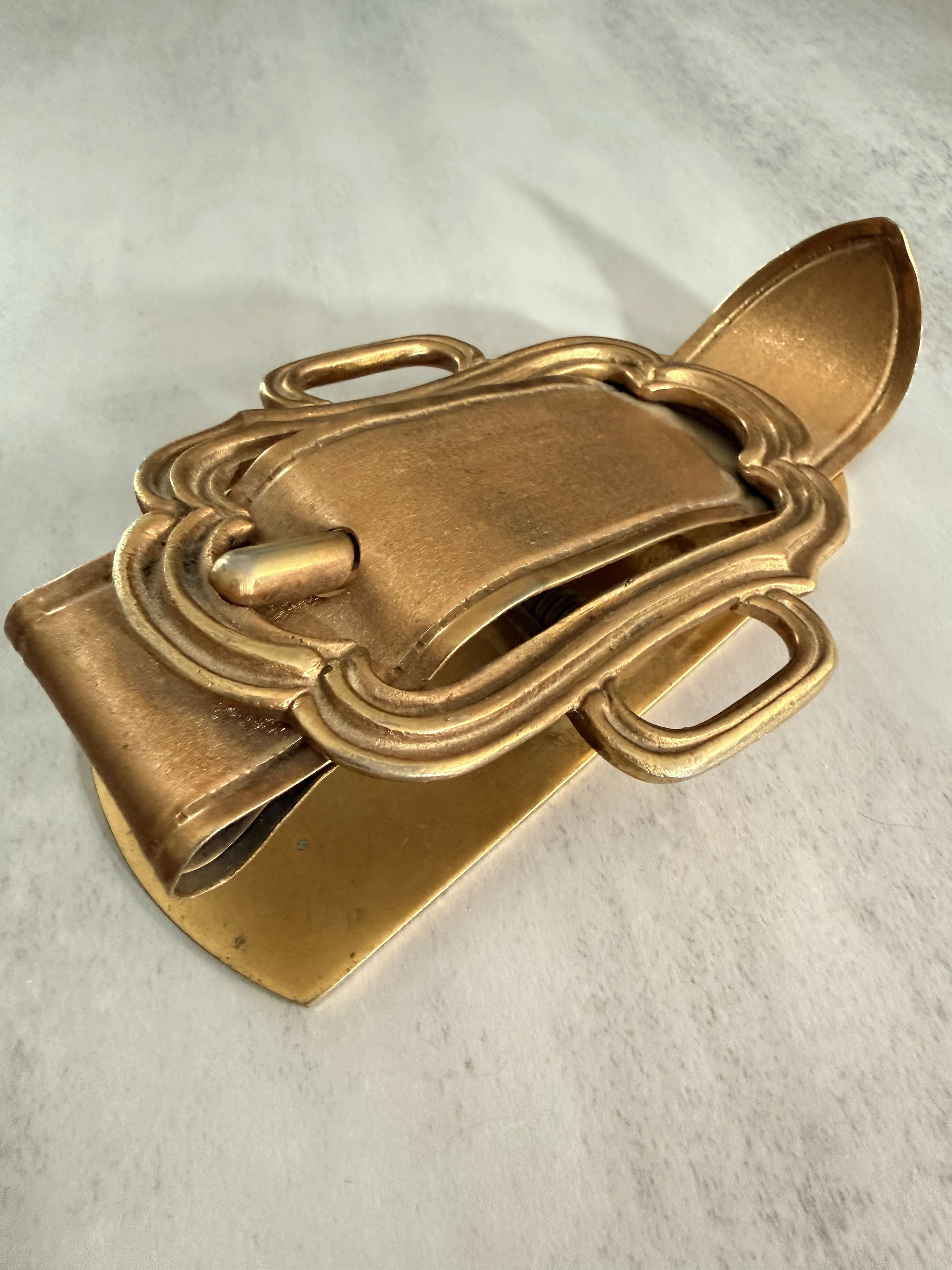 Bronze Buckle Paper Clip Weight for Saks Fifth Avenue