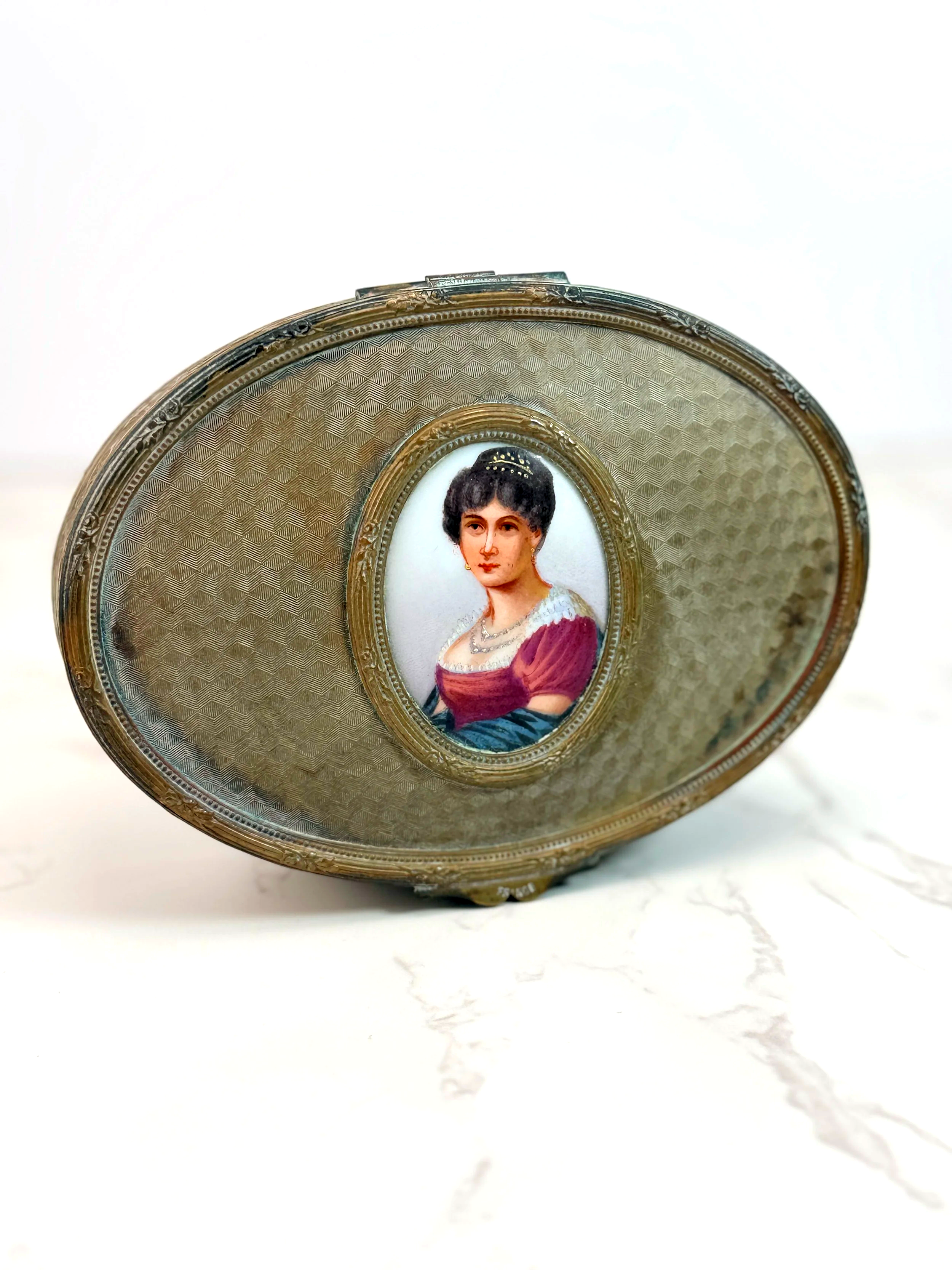 French Antique Bronze Vanity Box
