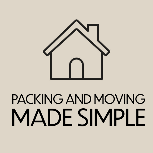 Logo with a house icon and the text "Packing and Moving Made Simple"
