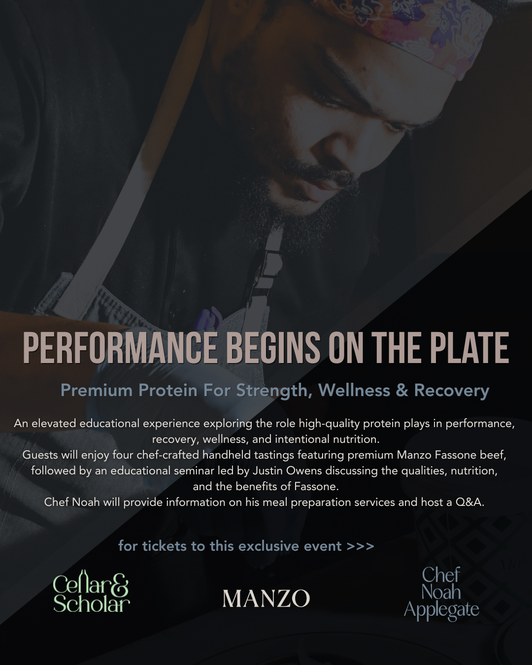 Performance begins on the plate