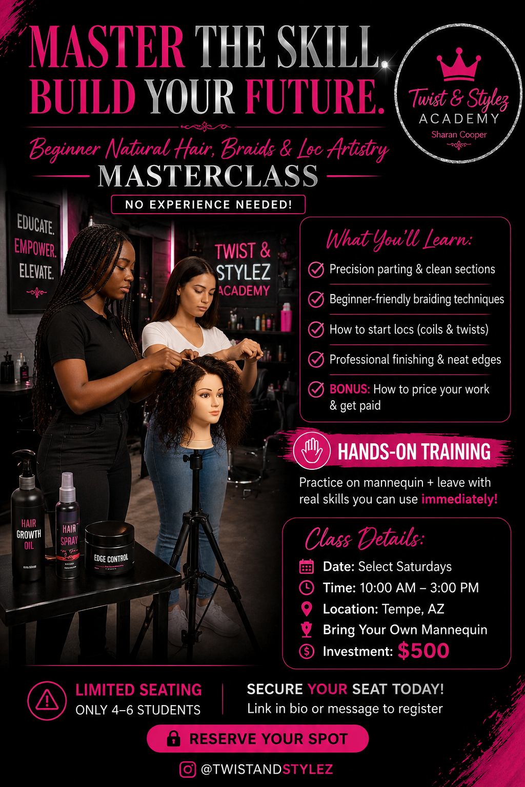 Natural Hair, Braiding & Loc MasterClass
