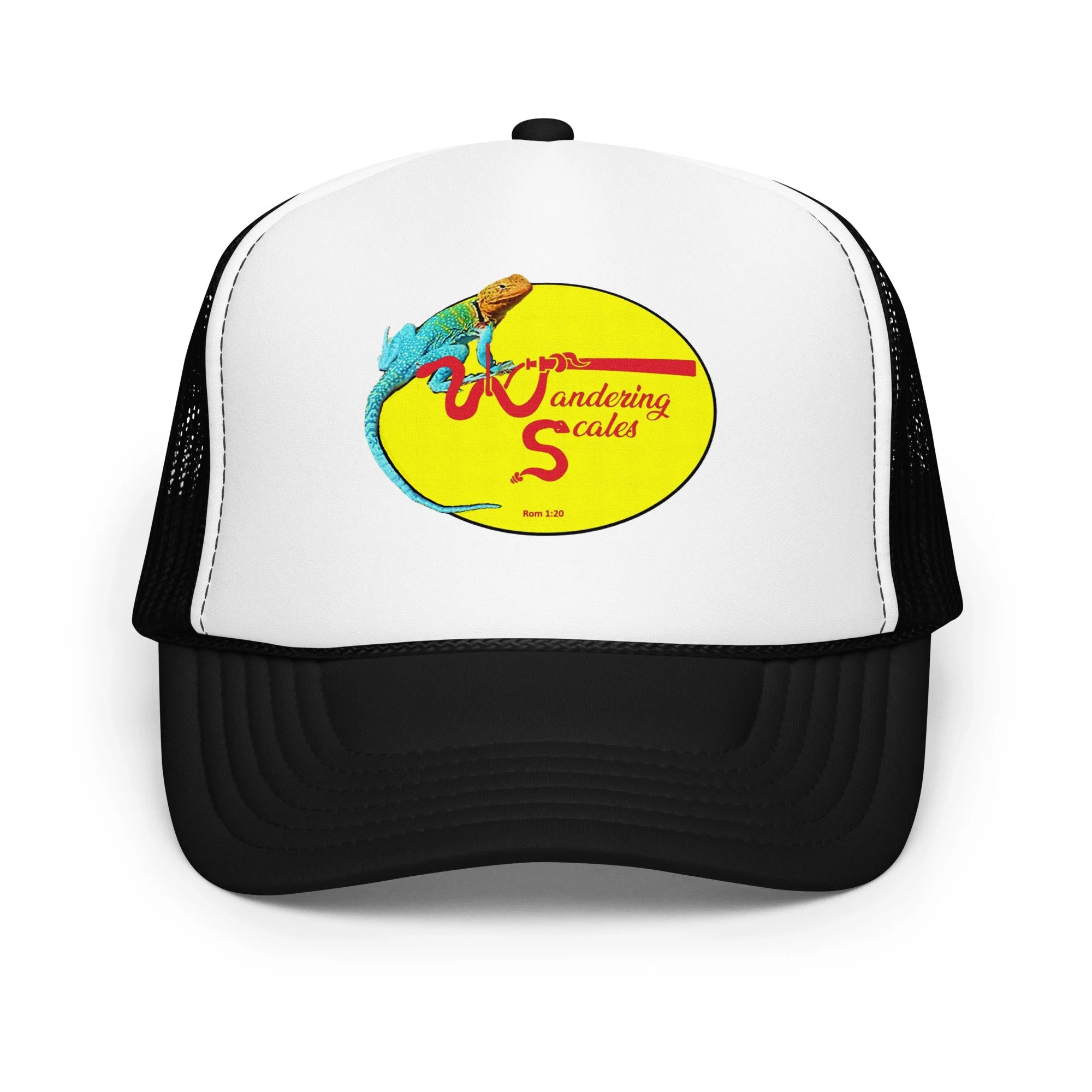 Wandering Scales Foam Trucker - Yellow & Red Logo