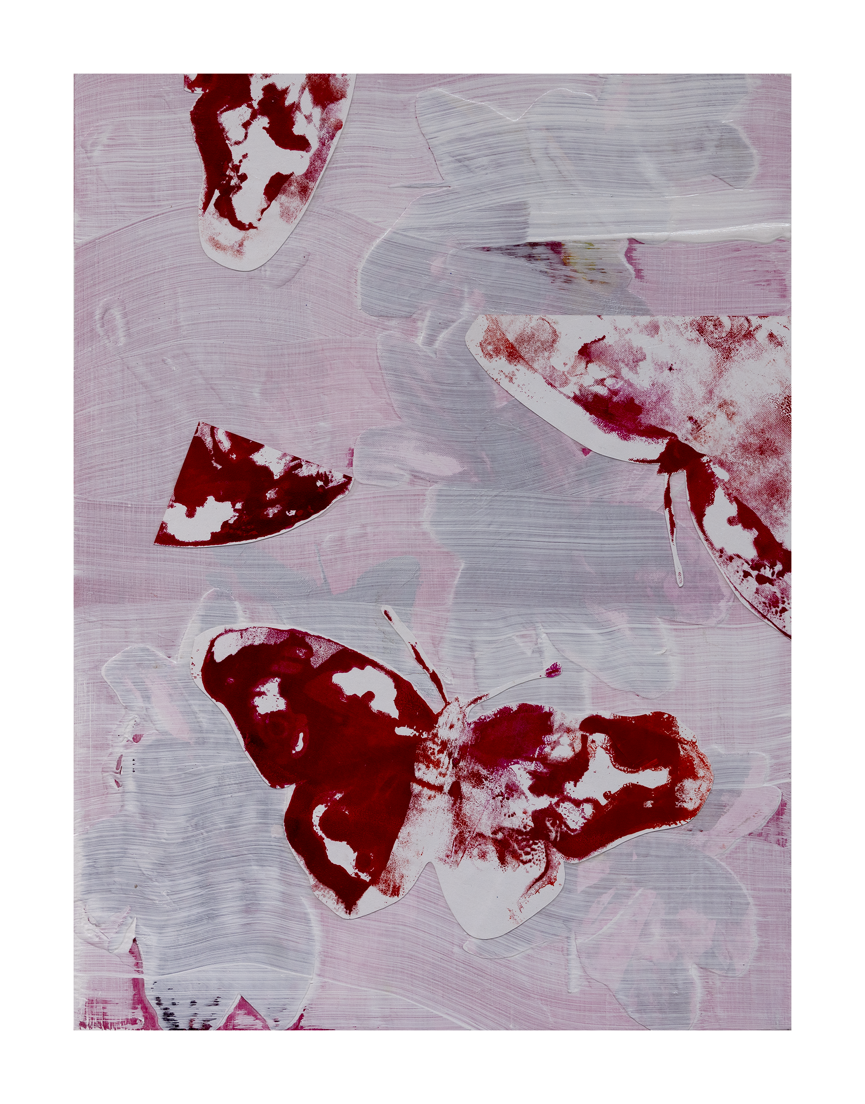 Untitled, 2024, mixed media on wood panel