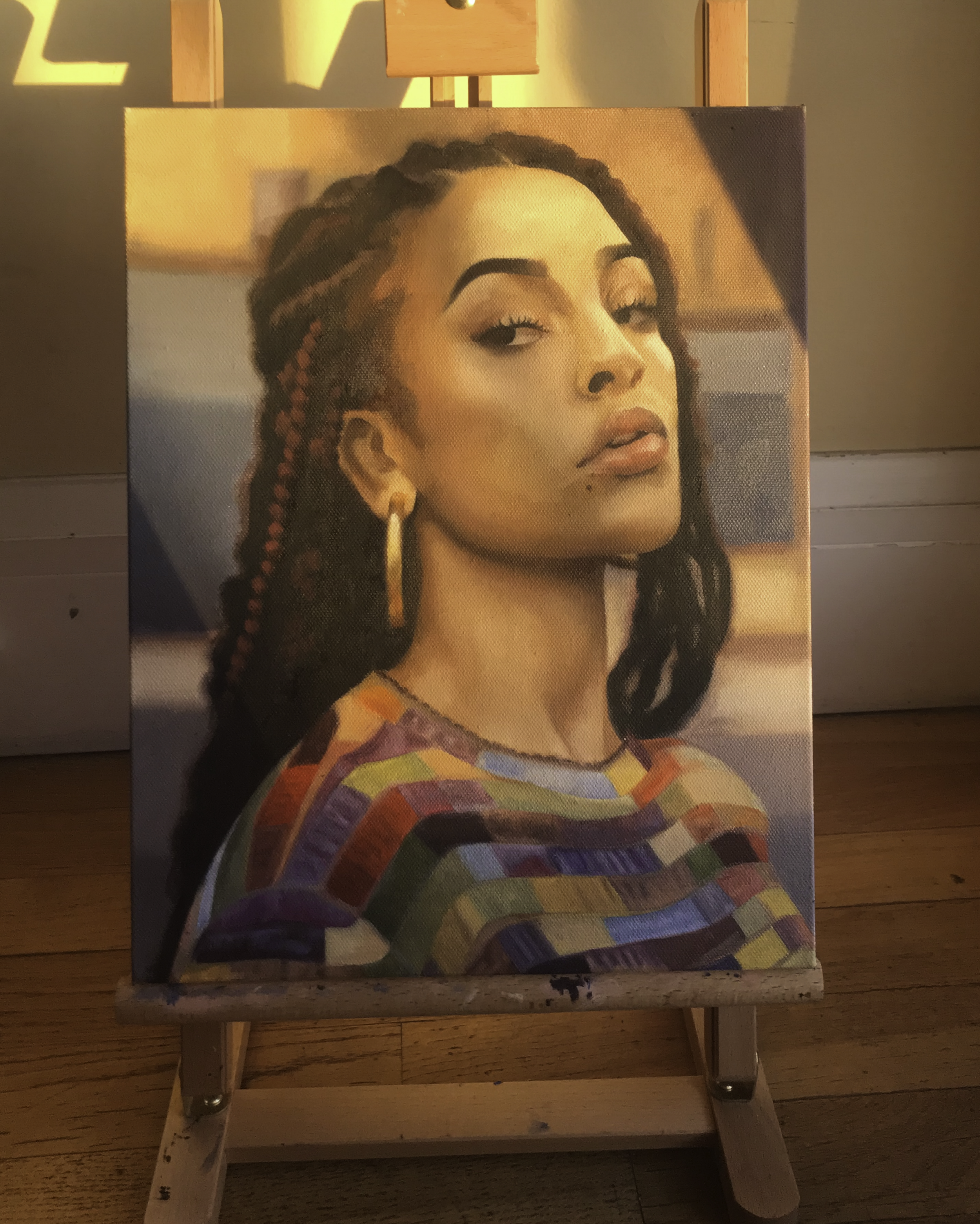 Jorja Smith, 2020, oil on canvas