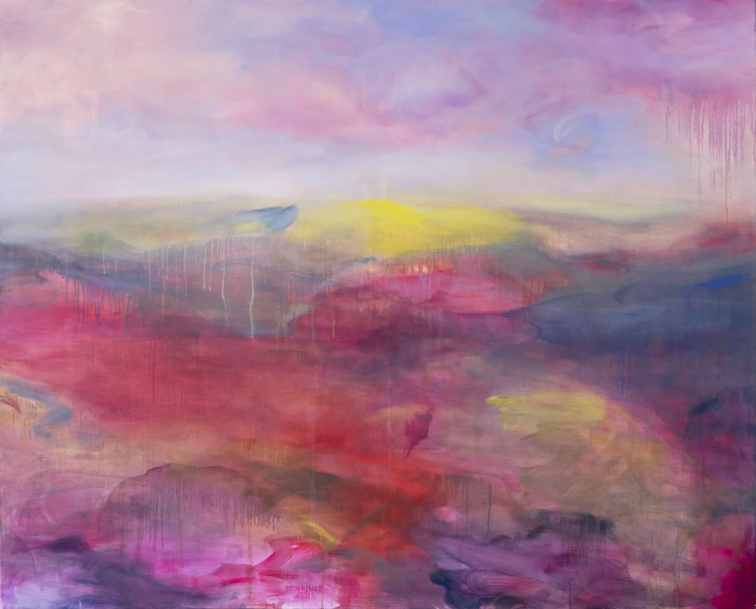 Divine Timing 1, 2023, oil on canvas, 48 x 53 inches
