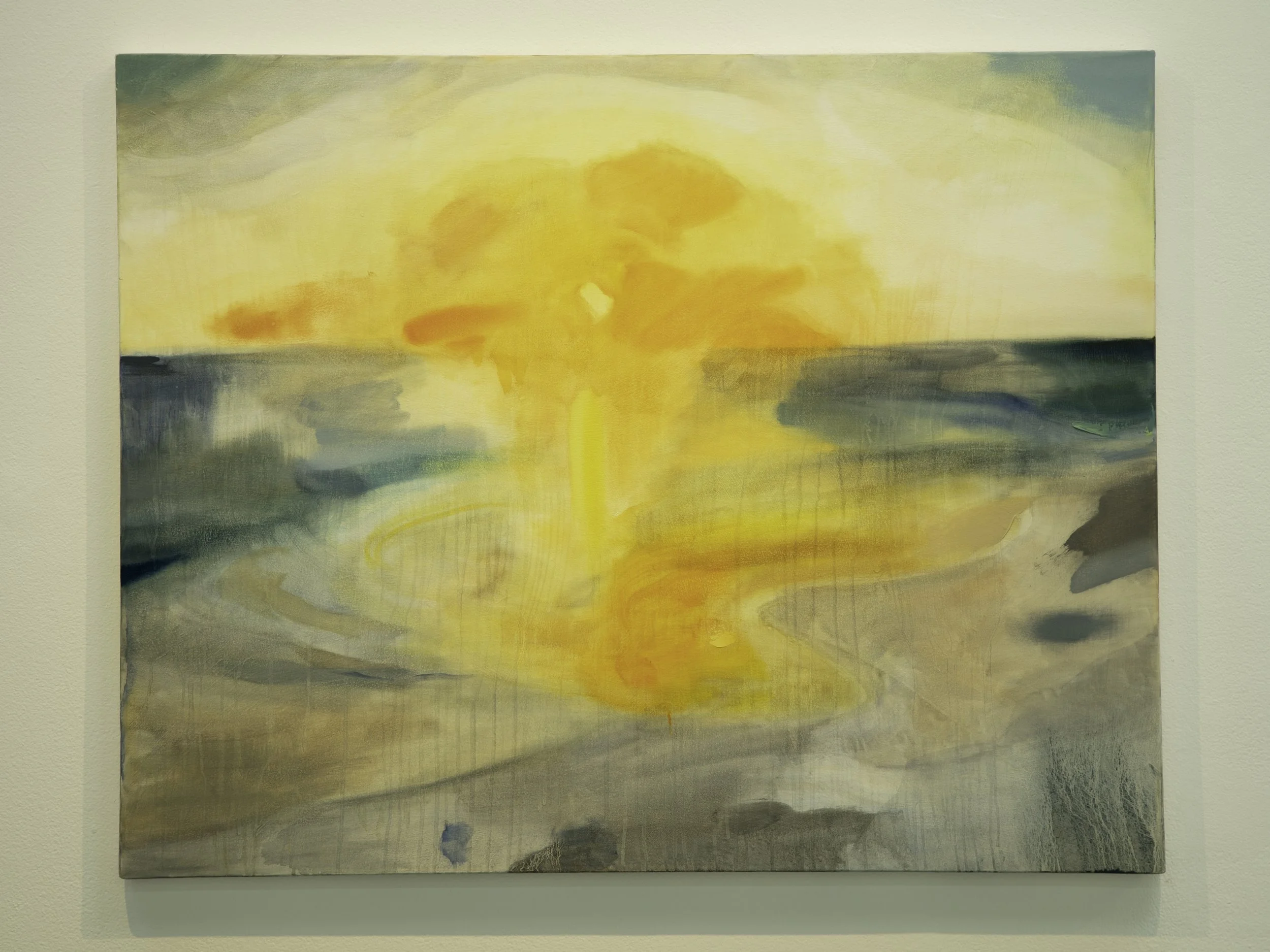 Refraction of the Sun, 2023, oil on canvas, 38x48 inches 