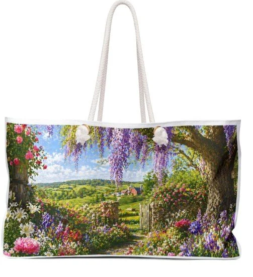 Cute Spring Weekender Tote