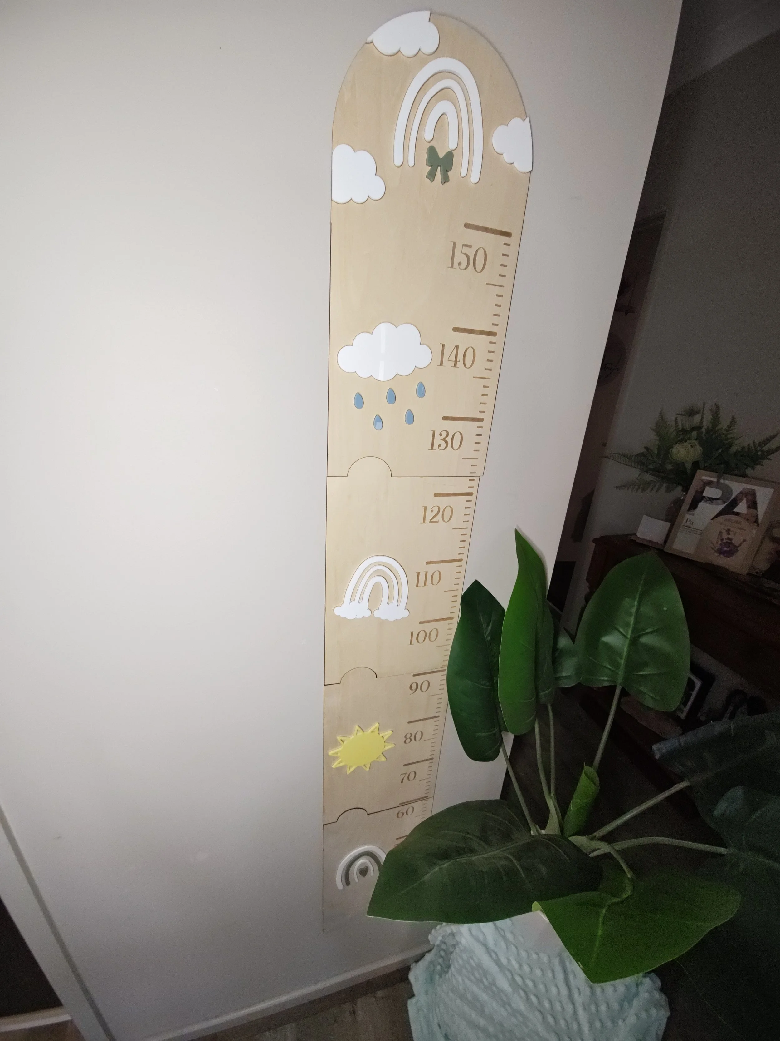 Wooden Growth Chart with Acrylic Details