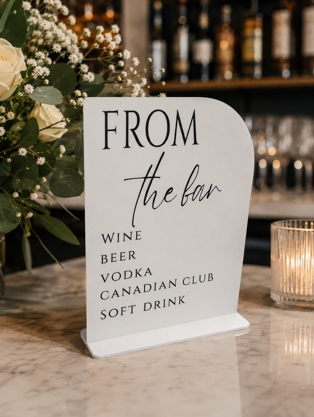 Personalised Drinks Bar Sign