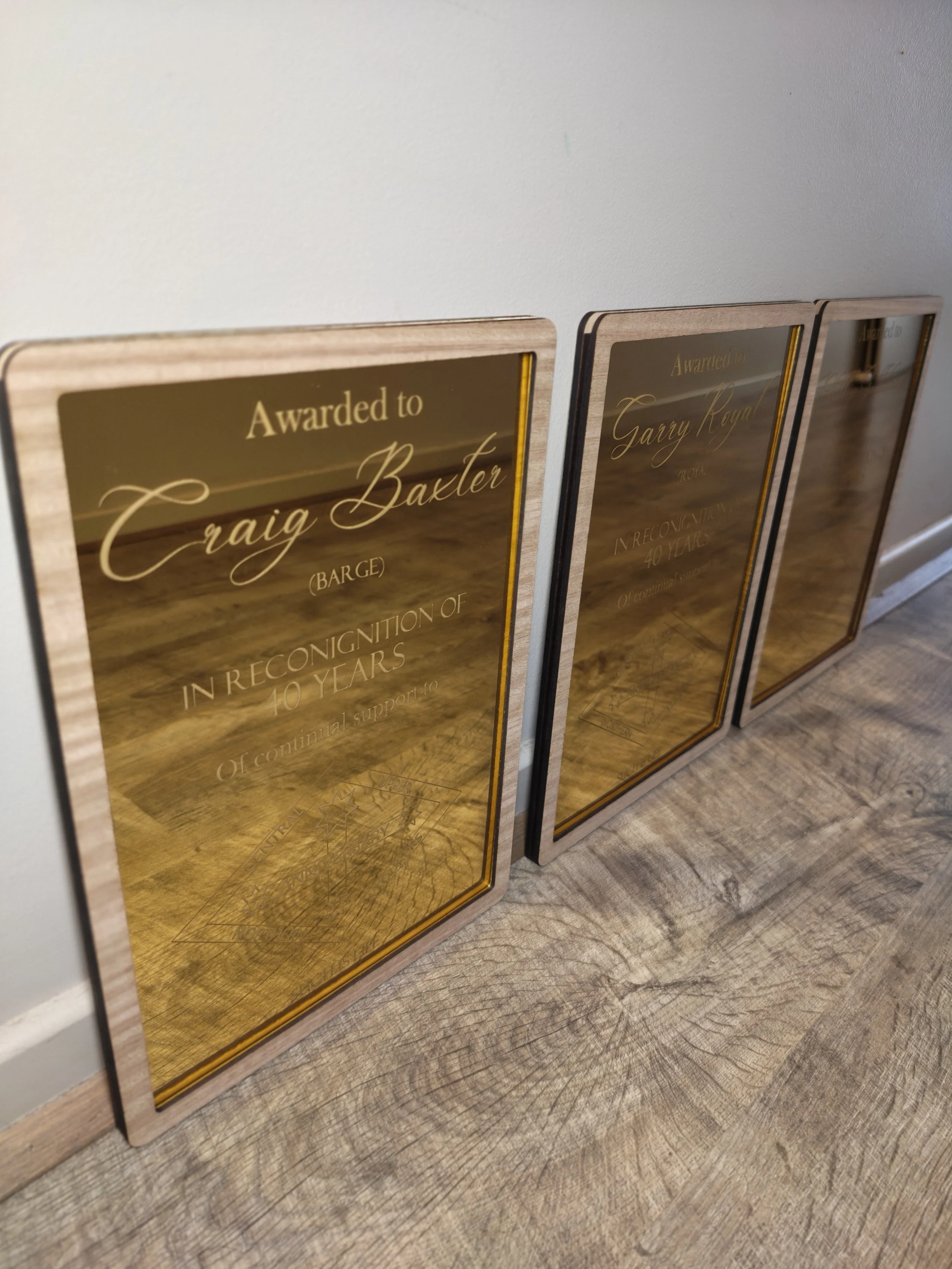 Personlized trophy Plaque W/Frame