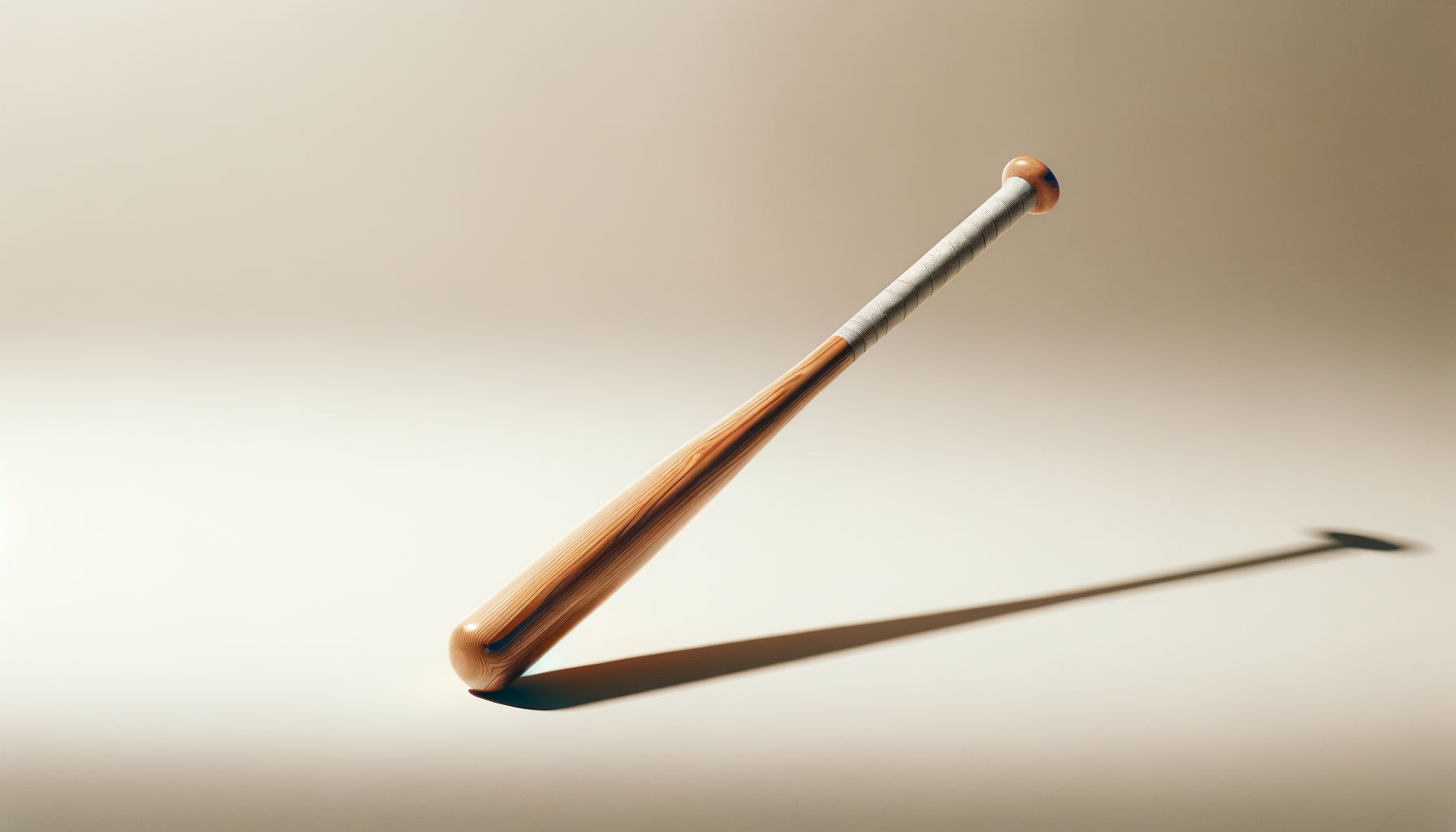 A wooden hammer with a cylindrical handle, casting a shadow on a light-colored surface.