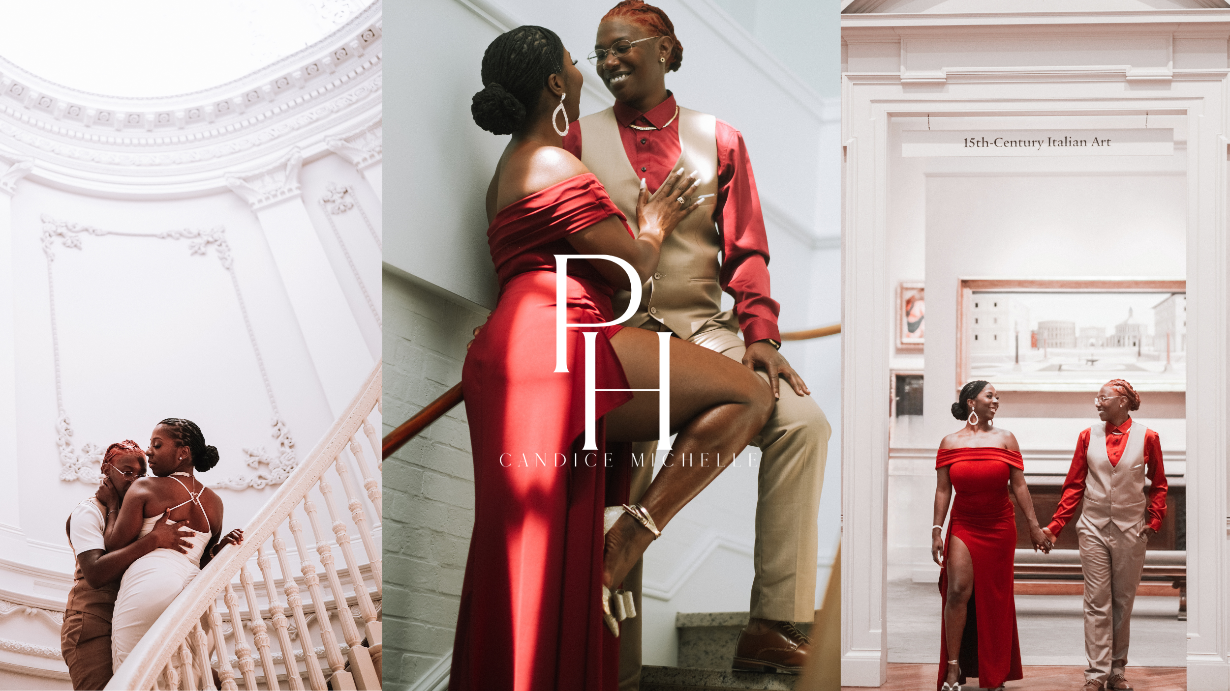 A couples engagement portrait by Baltimore Maryland wedding photographer Candice Michelle Portrait House