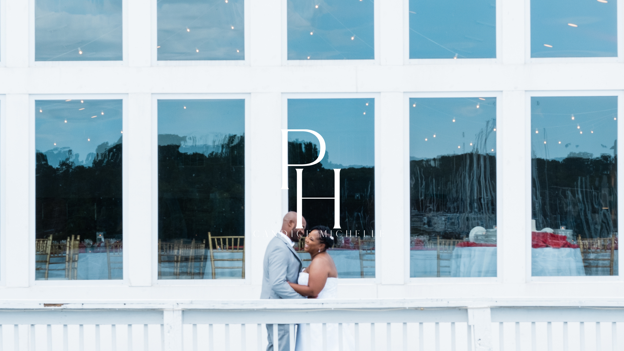 A couples wedding portrait by Baltimore Maryland wedding photographer Candice Michelle Portrait House