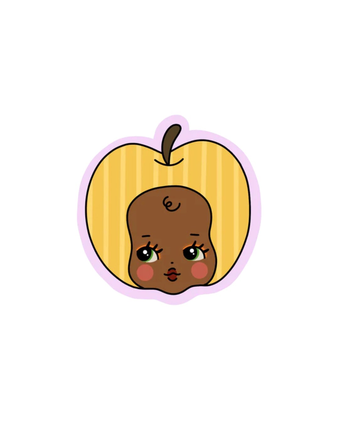 Yellow Lady Apple Sticker