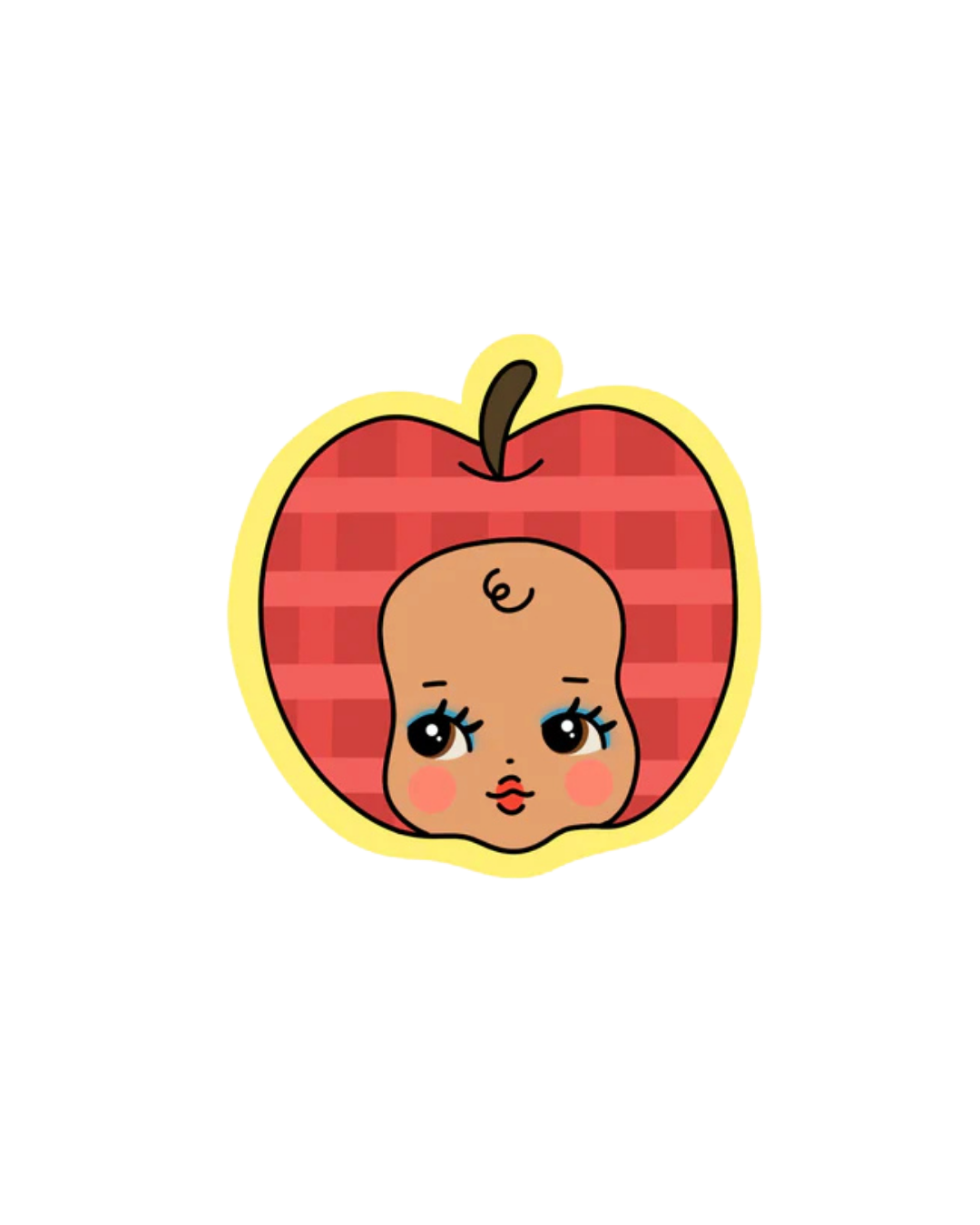 Red Lady Apple Sticker