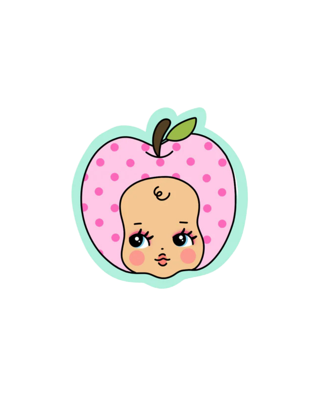 Pink Lady Apple Sticker