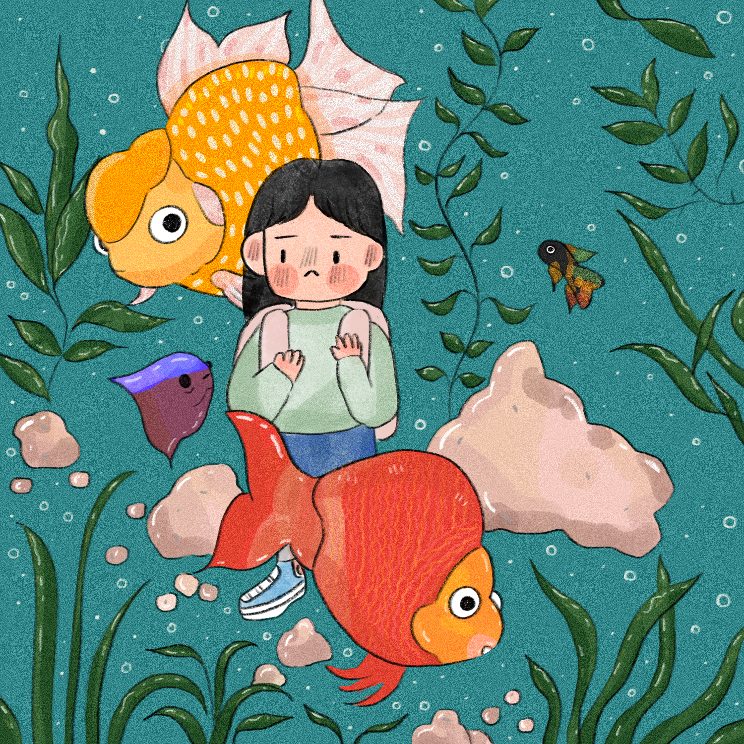 Kristie Song, Goldfish Granny, Digital Illustration, 2020 .png