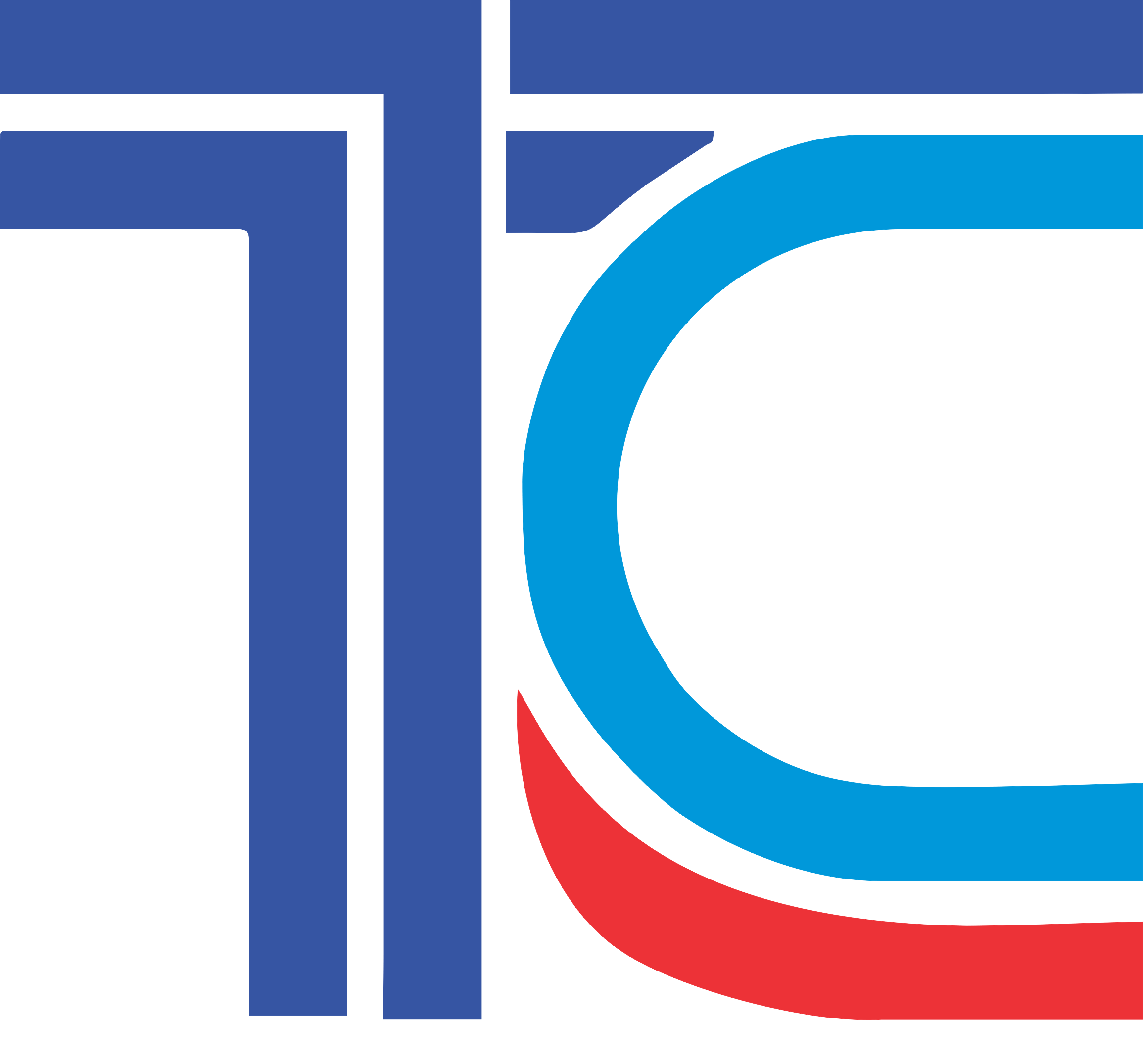 Logotipo estilizado con la letra 'F' en color azul oscuro y una 'C' en color rojo, con líneas negras que los delimitan y un fondo blanco.