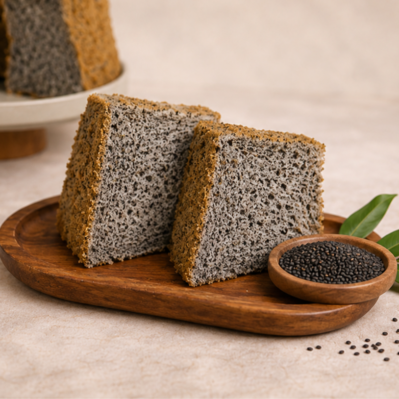 Black Sesame Chiffon Cake