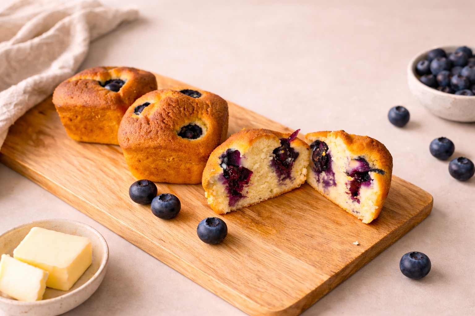 Blueberry Mini Butter Cakes (8 pcs)