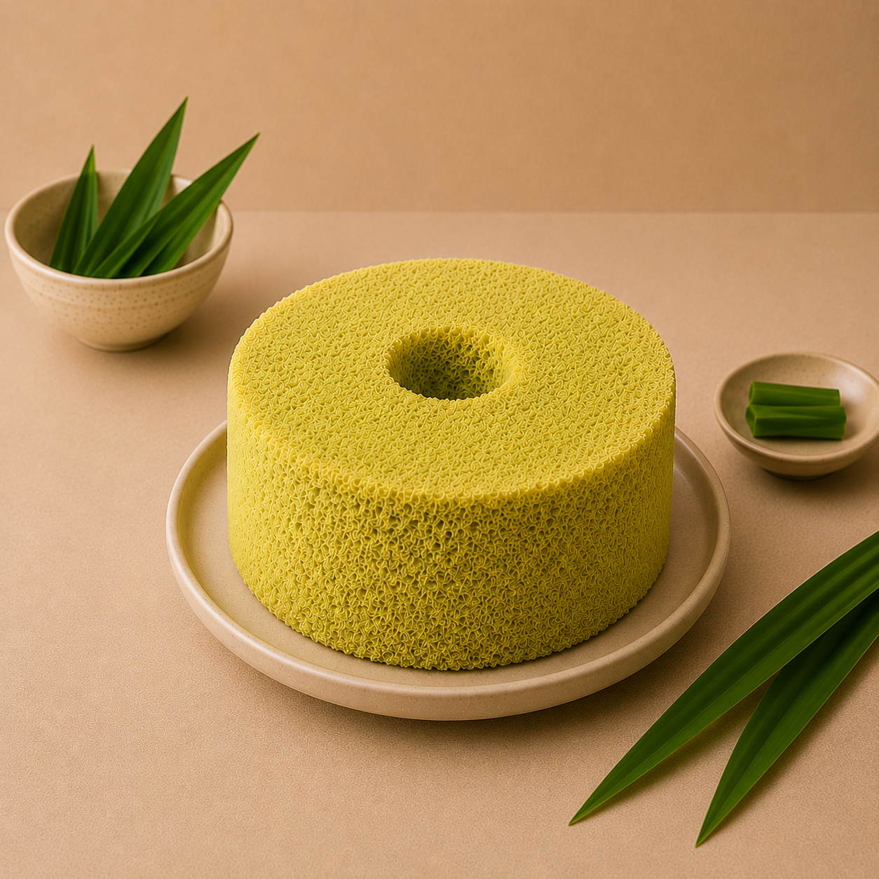 Pandan Coconut Chiffon Cake  (6" / 8")