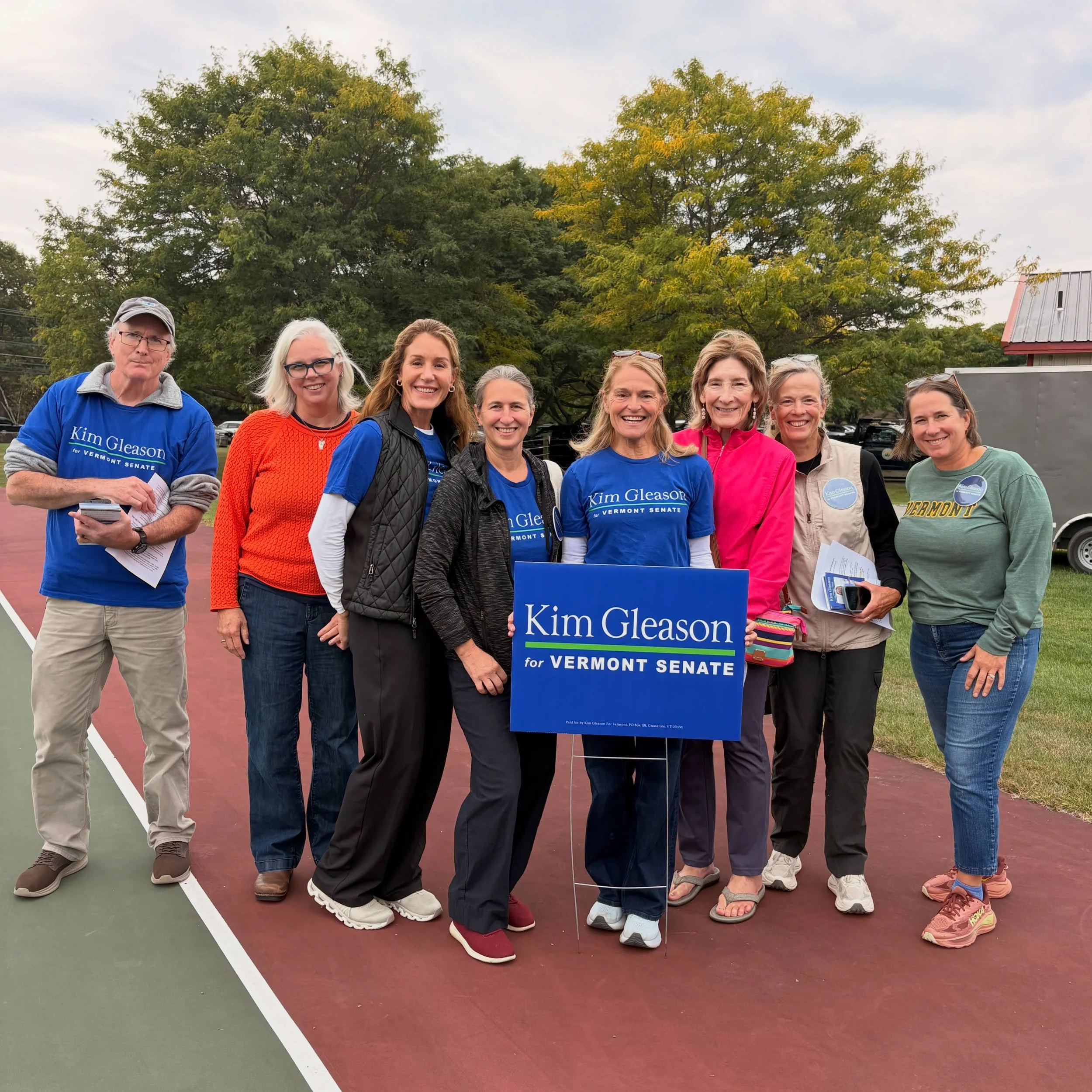 We&rsquo;re door knocking every weekend from now until Election Day! 💙 

Want to join us? DM me or email me at kimgleasonforvt.org. 

Beginners are especially welcome, no experience needed. We&rsquo;ll catch you up to speed! 

Let&rsquo;s win this o