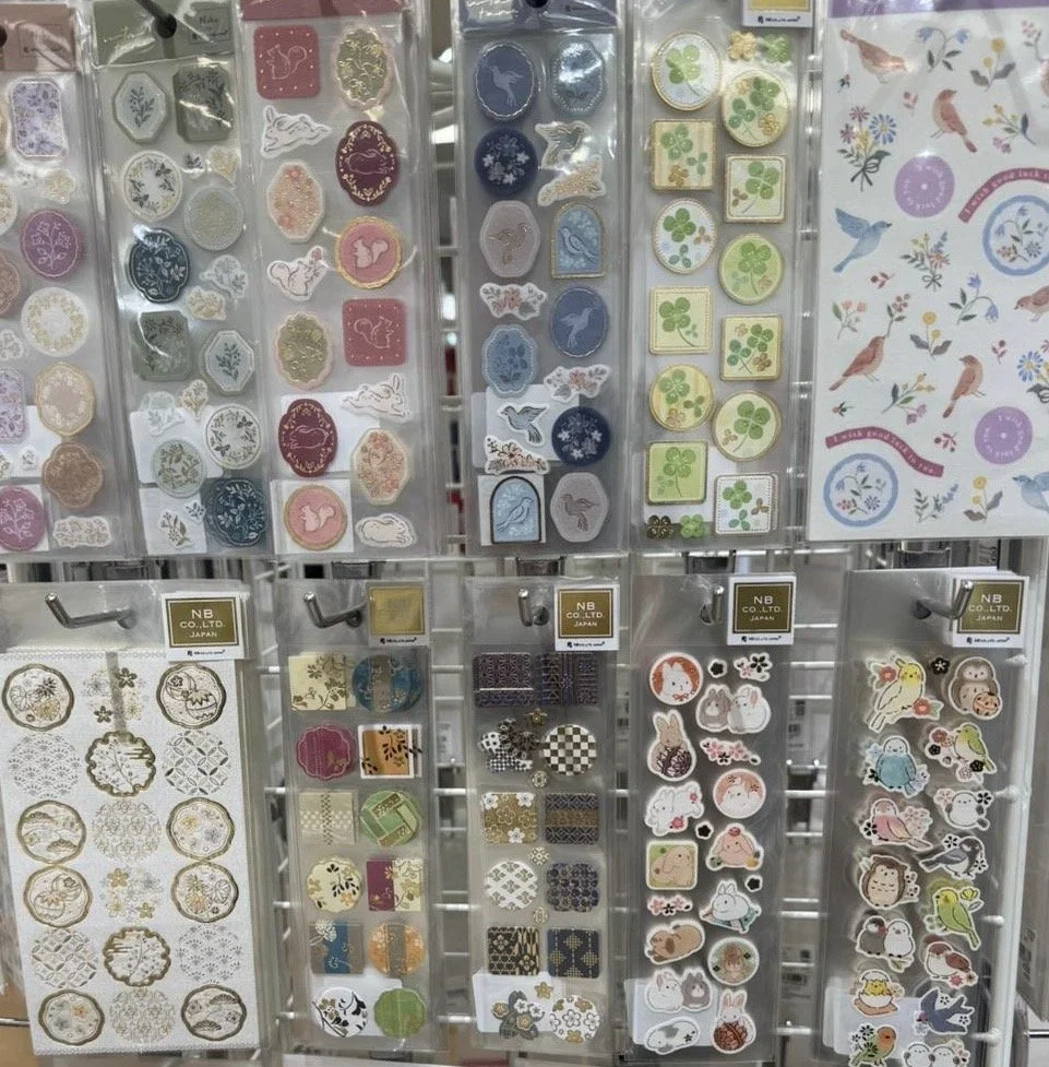 Selection of Japanese stickers including the puffy stickers everyone loves.