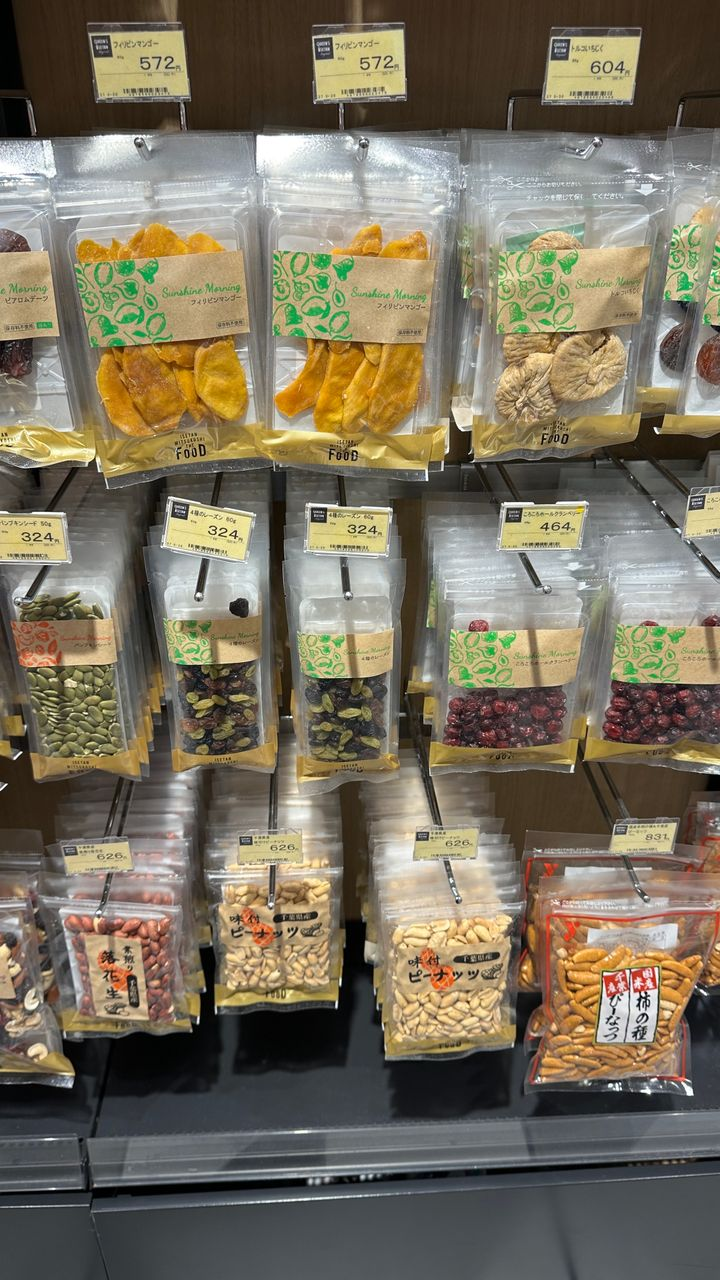 Dried fruits and nuts selection.