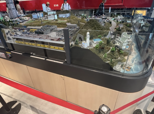 Keikyu diorama display of a city in the Keikyu museum.