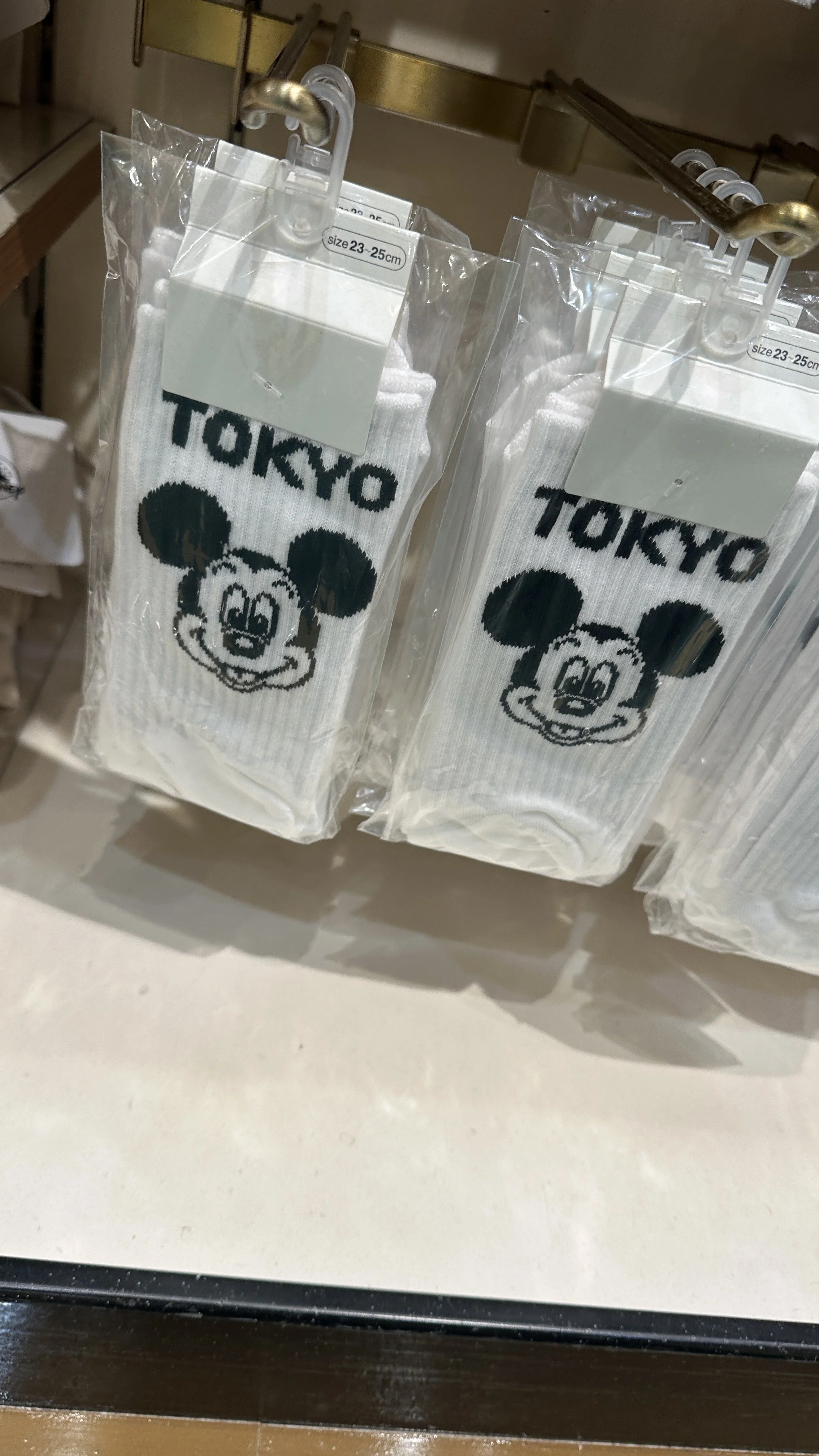 Tokyo and Mickey socks available at the Disney Store.