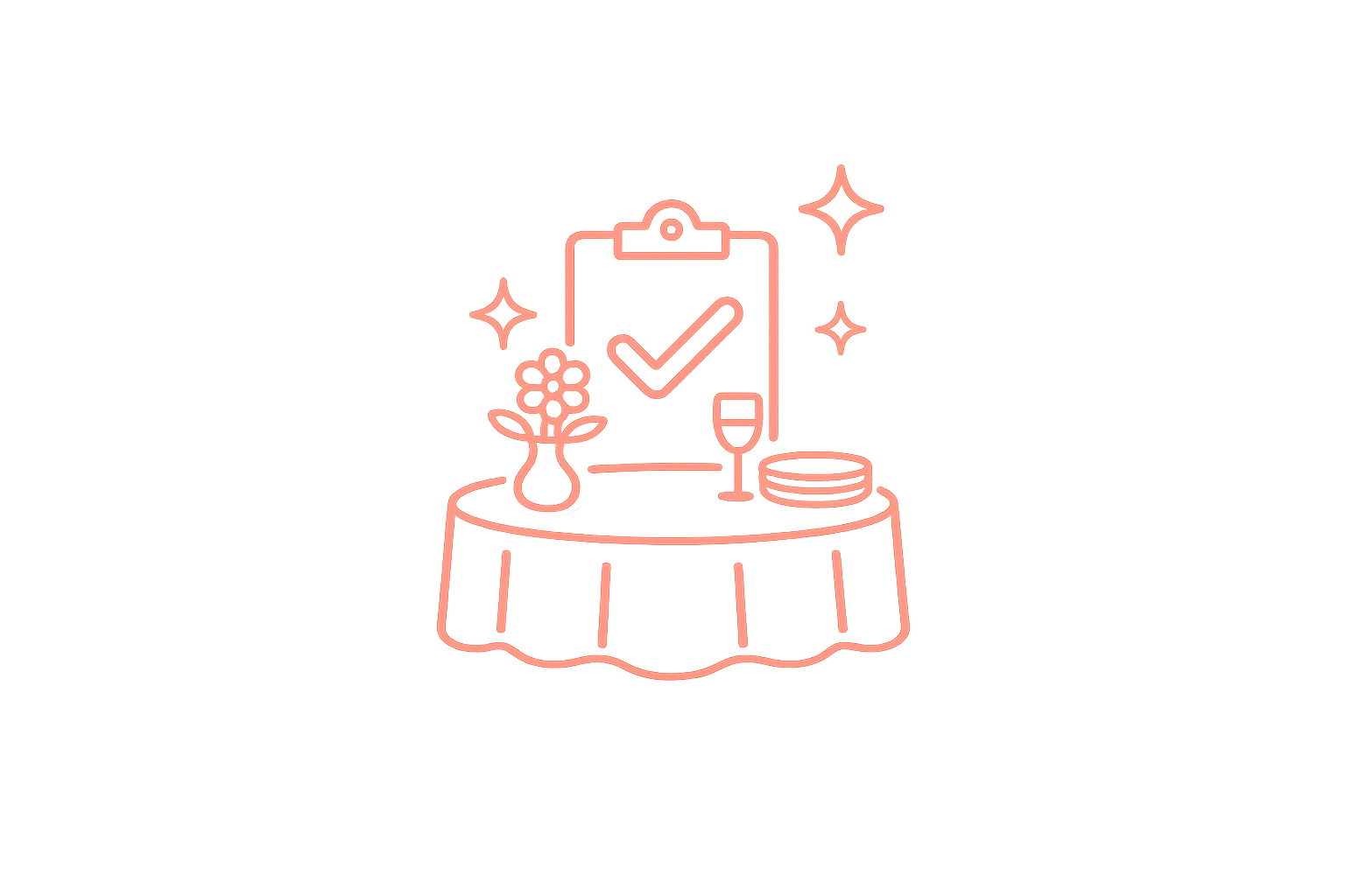 Event cleaning and setup services icon.