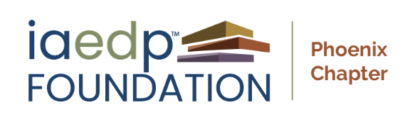IAEDP Foundation Phoenix Chapter logo with stylized building icon