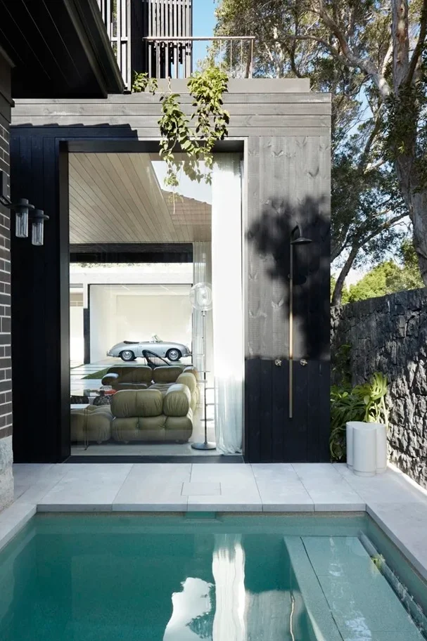Hinekawa House Lap Pool and Glass Garage .webp